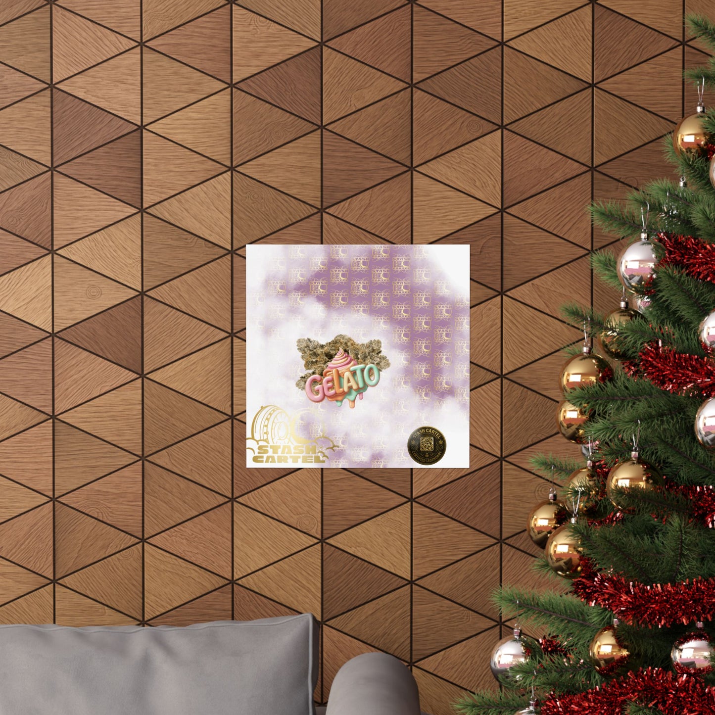 🍨 "Gelato" Strain Poster – Creamy Cannabis Wall Print with Smooth Vibes