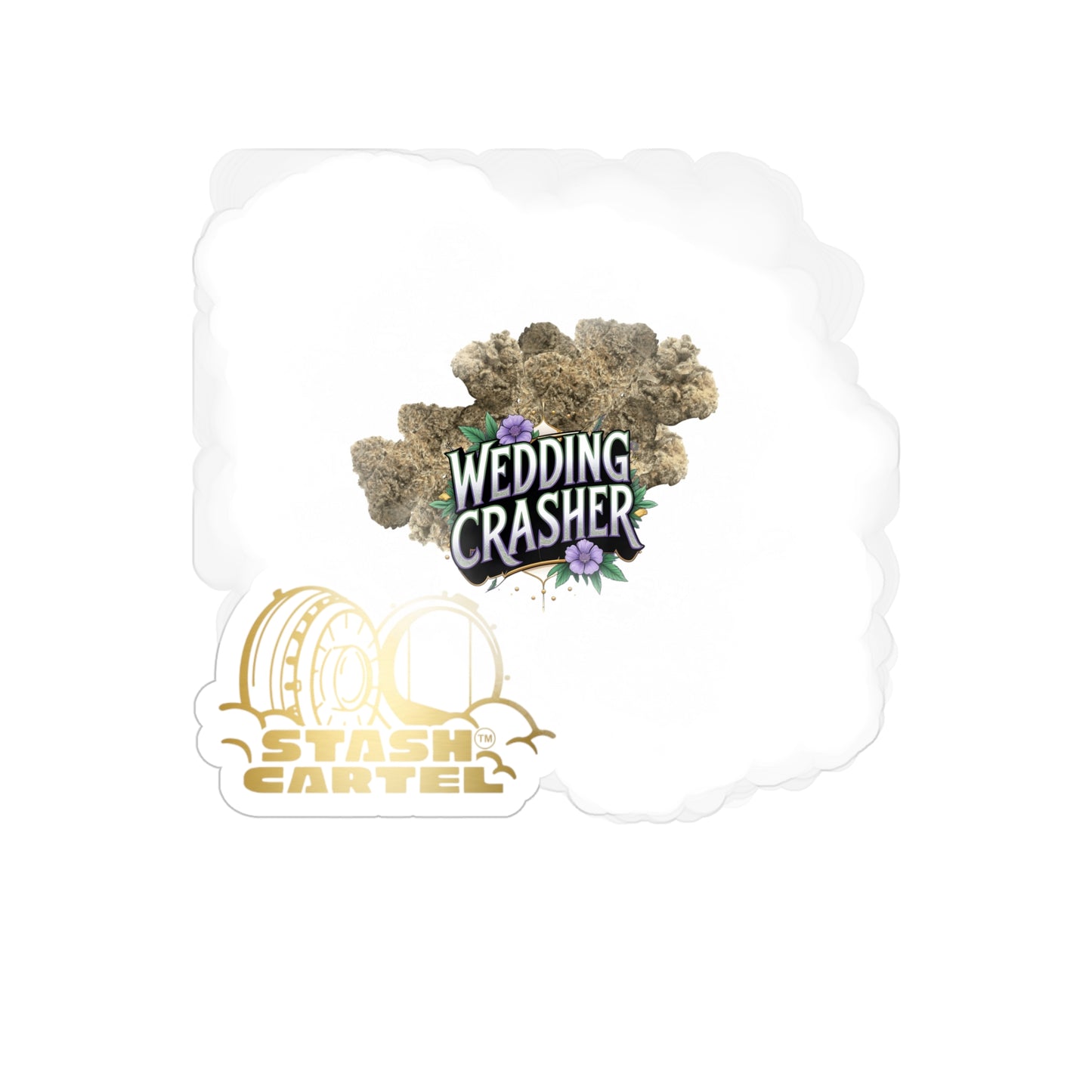 Wedding Crashers Transparent Outdoor Sticker – Cannabis Art Collectible
