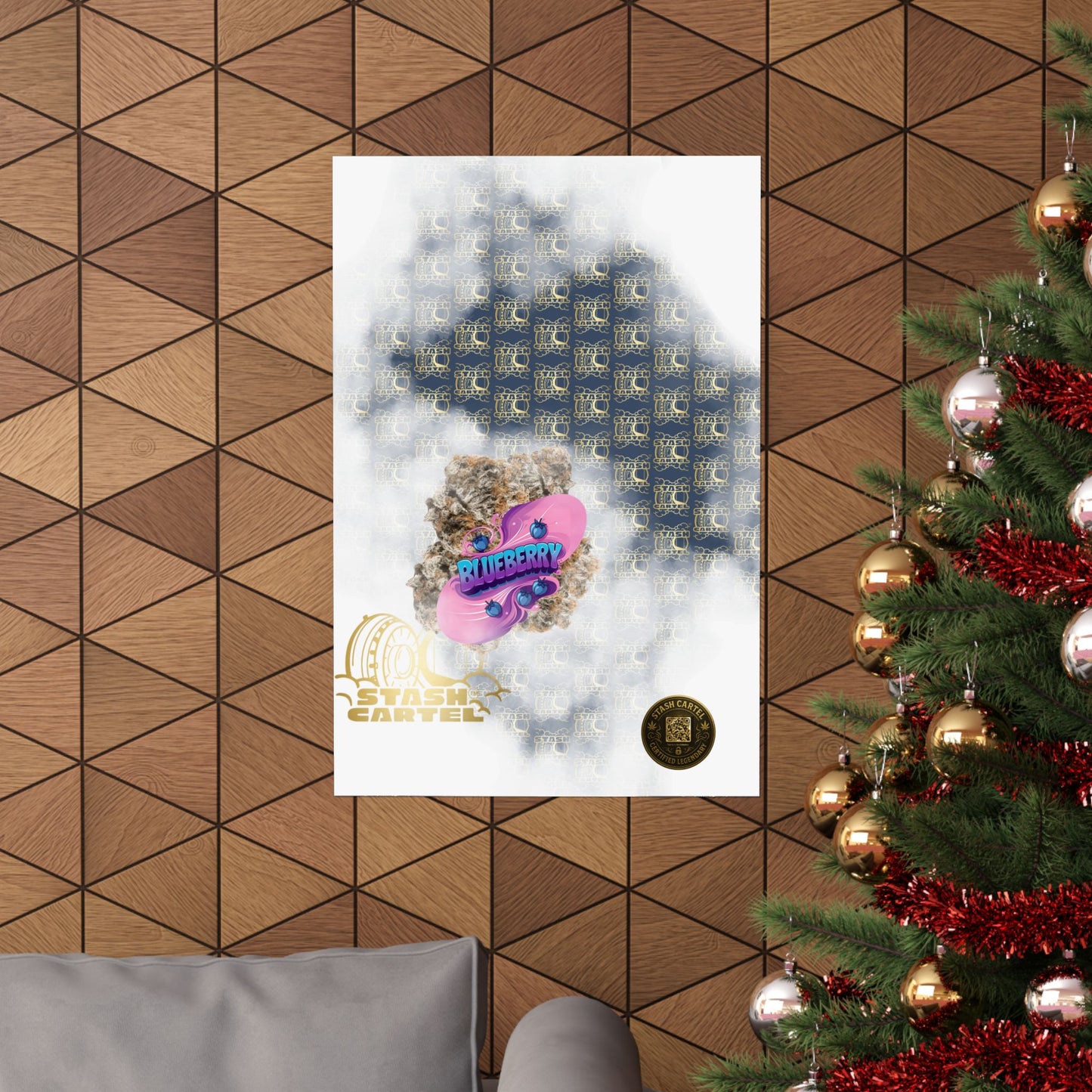 🫐🎶 Blueberry Poster – Classic Indica Poster Packed with Fruity Nostalgia