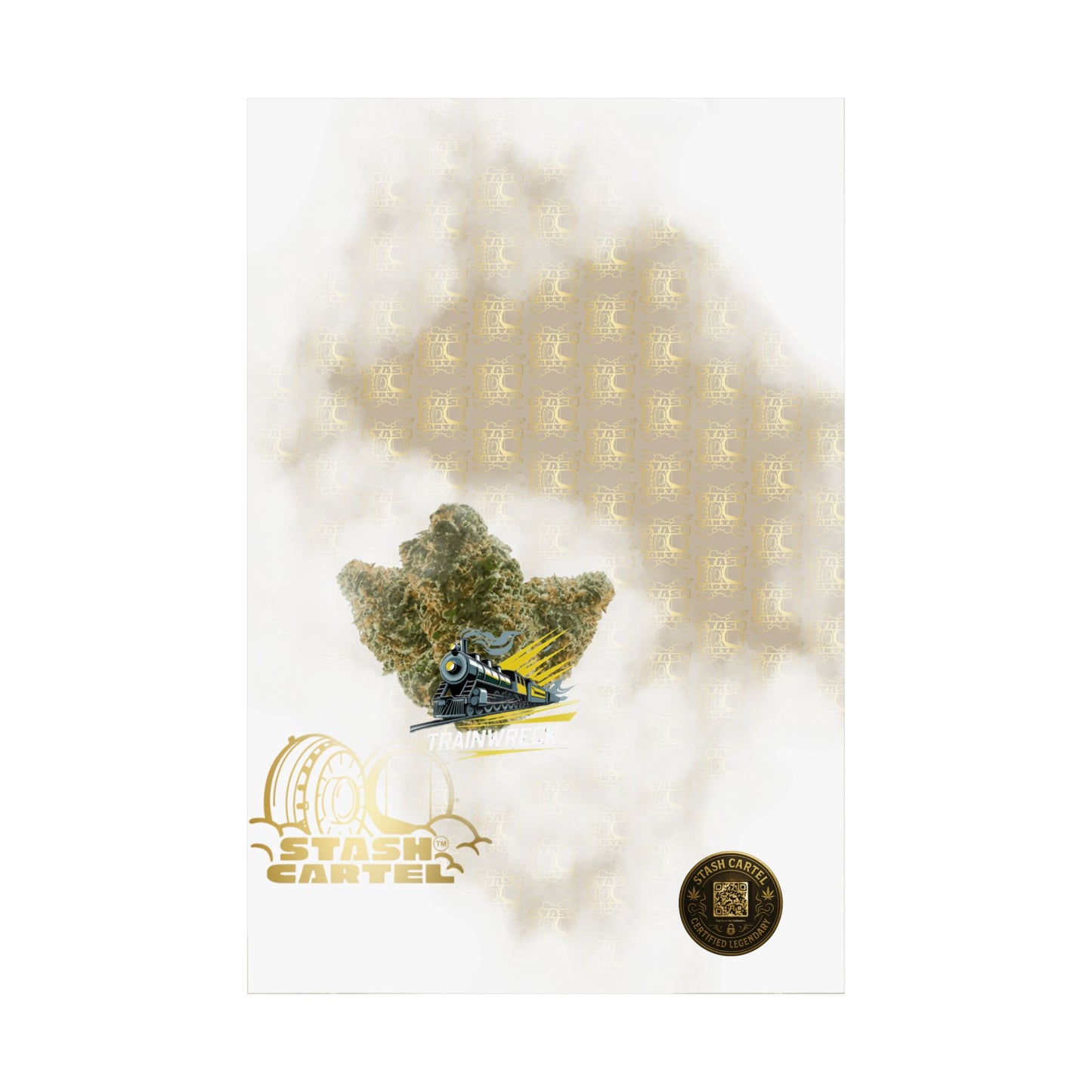 🚂⚡ Trainwreck Poster – High-Voltage Sativa Wall Art for Focus & Flow