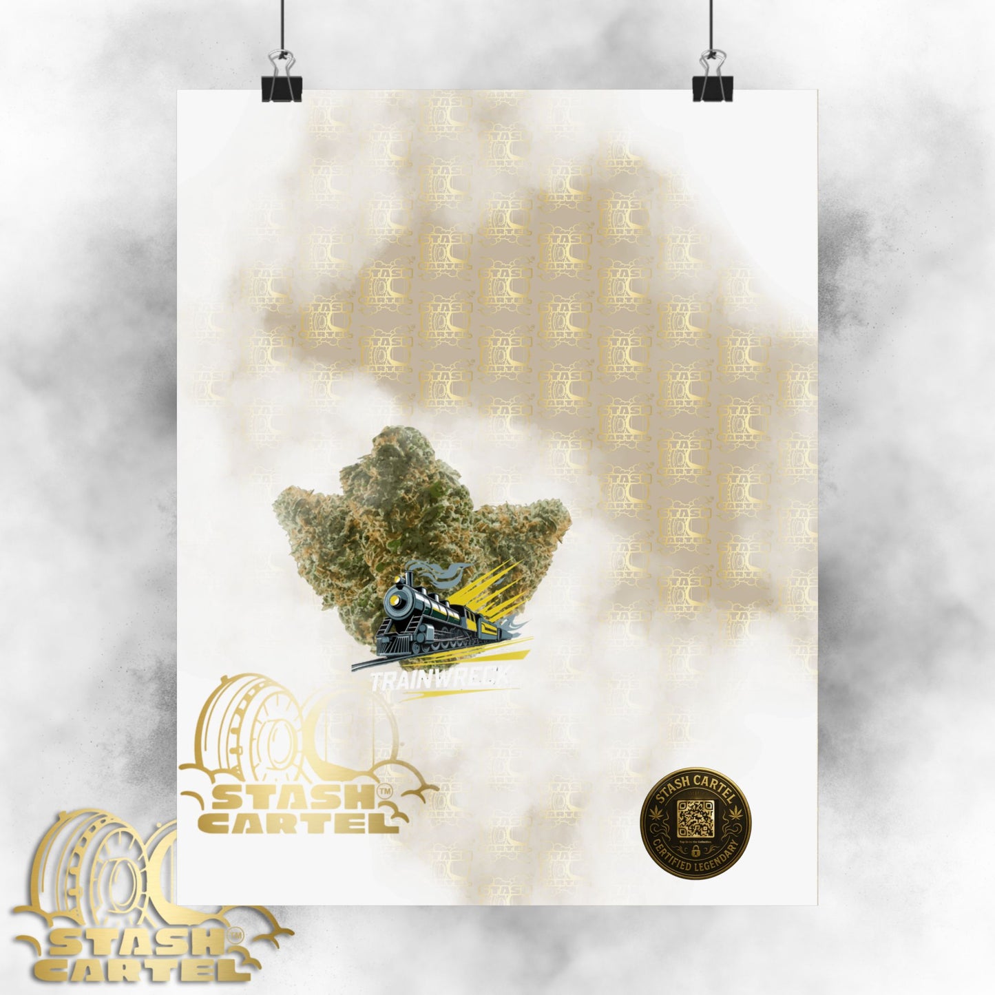 🚂⚡ Trainwreck Poster – High-Voltage Sativa Wall Art for Focus & Flow