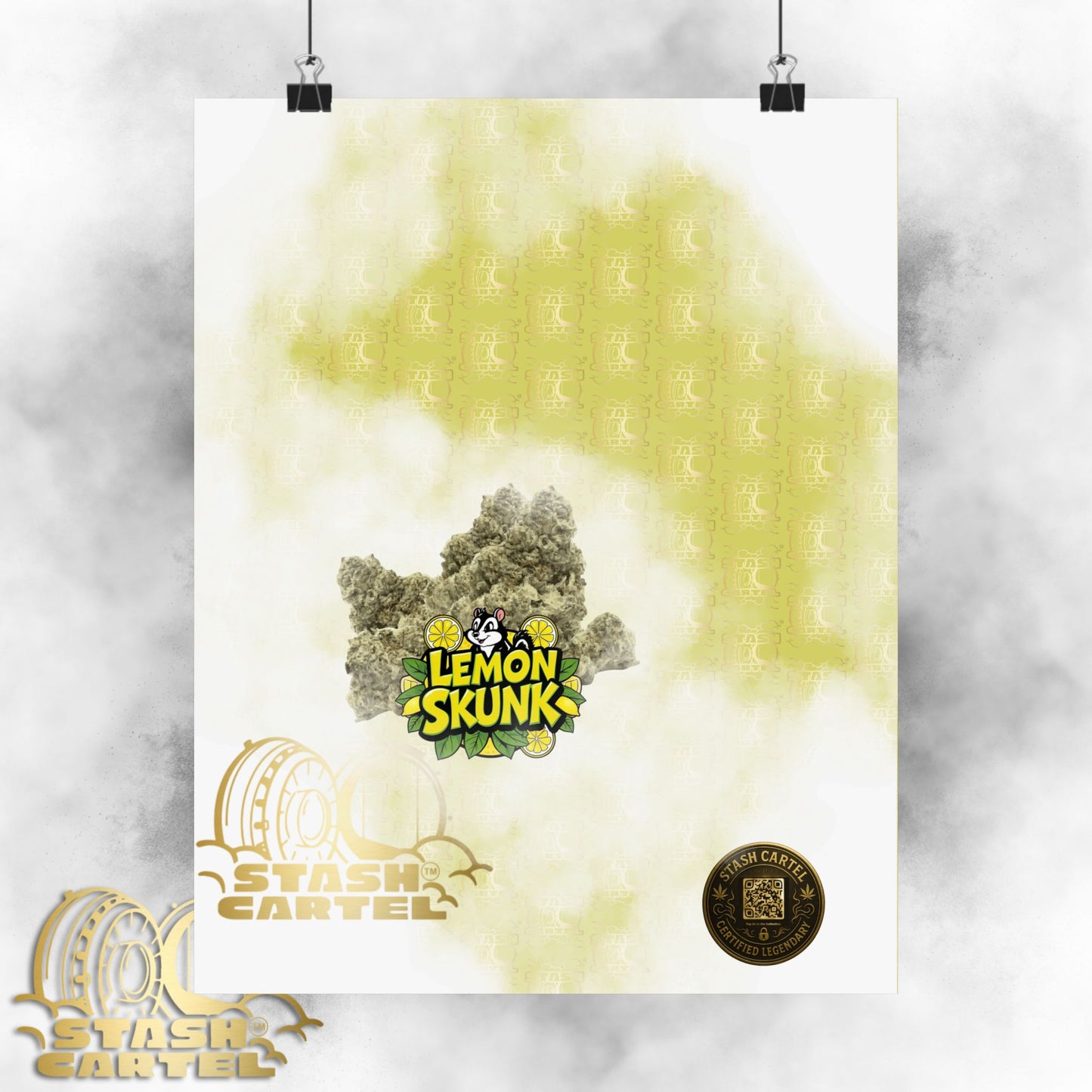 🍋🦨 Lemon Skunk Poster – Zesty Sativa Hybrid with Classic Skunk Funk & Uplifting Vibes