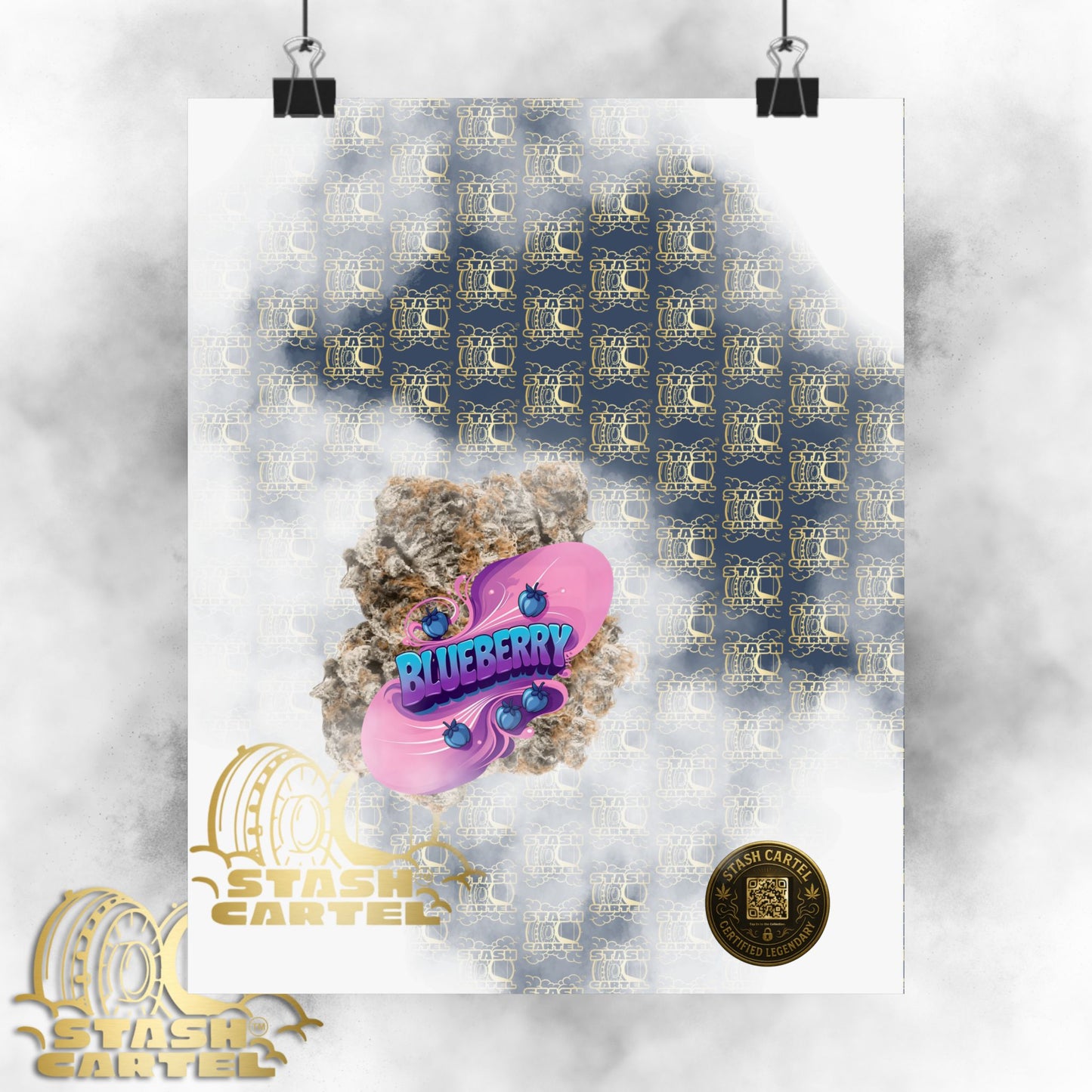 🫐🎶 Blueberry Poster – Classic Indica Poster Packed with Fruity Nostalgia