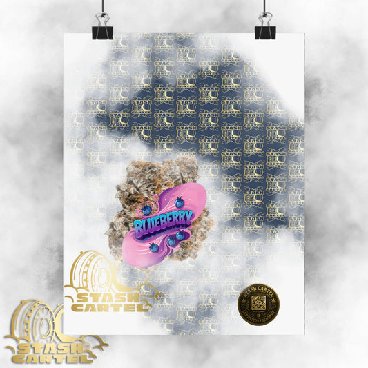 🫐🎶 Blueberry Poster – Classic Indica Poster Packed with Fruity Nostalgia