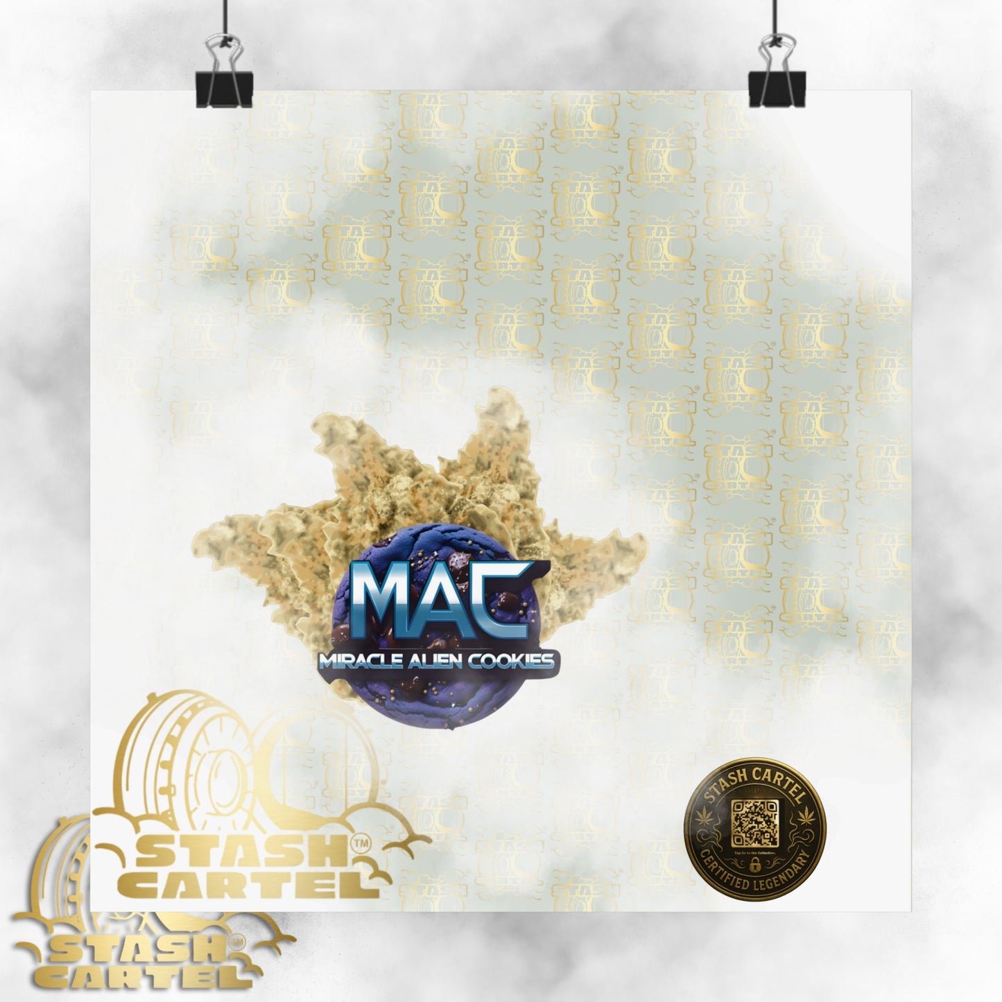 👽🍪 MAC (Miracle Alien Cookies) Poster – Cosmic Hybrid Wall Art with Designer Flavor