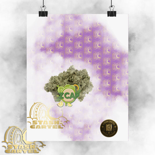 🧢🍬 Z Cap Poster – Designer Zkittlez Hybrid Wall Poster with Drippy Terps