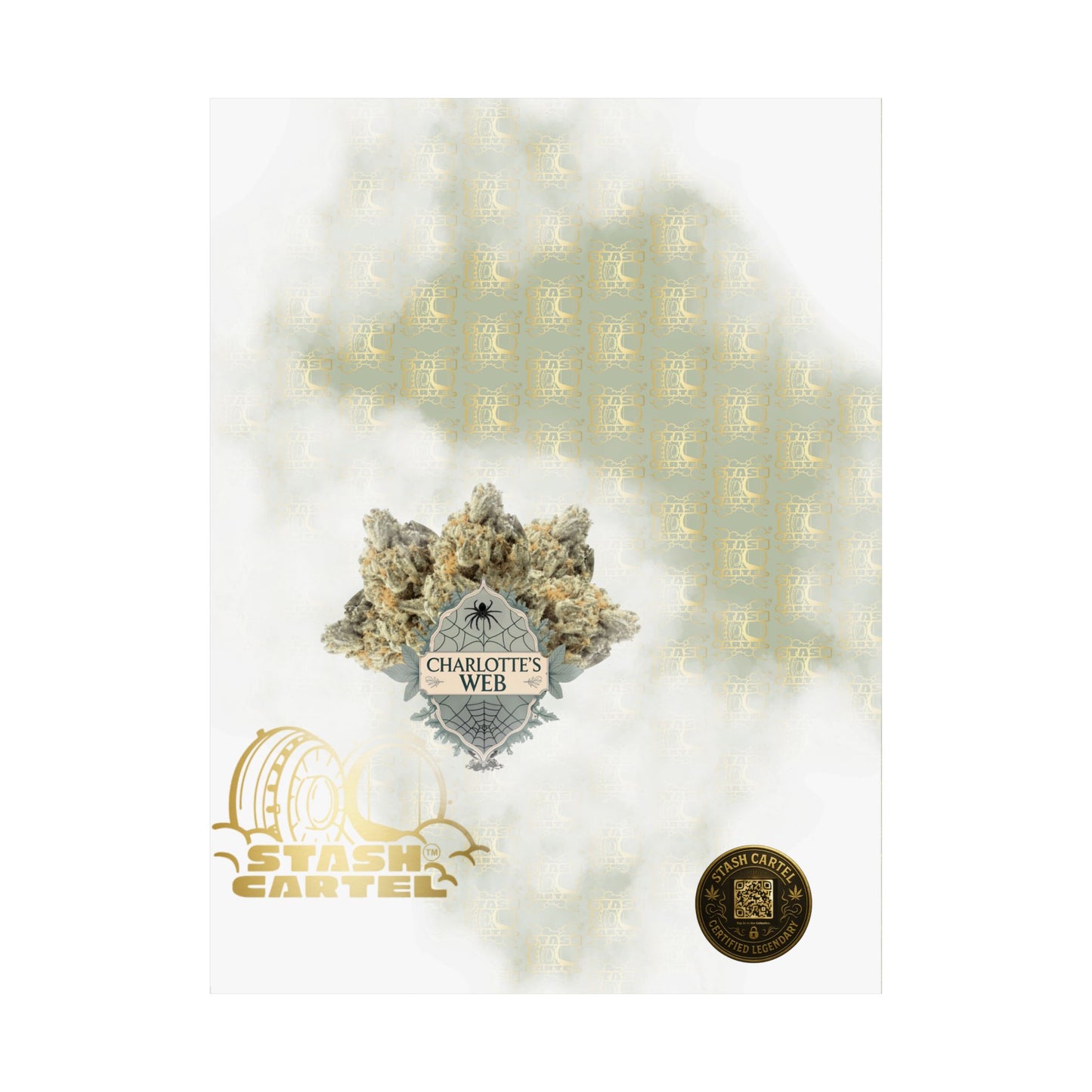 🕸️🌱 Charlotte’s Web Poster – High-CBD Wellness Wall Art with Purpose