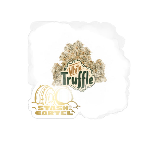 White Truffle Transparent Outdoor Sticker – Weed Art Collectible