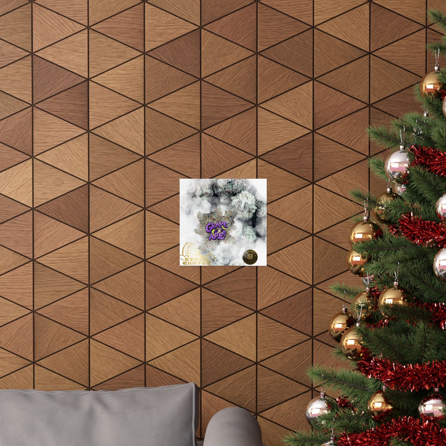 🍇 "Grape Ape" Poster – Deep Purple Cannabis Wall Print for Indica Lovers