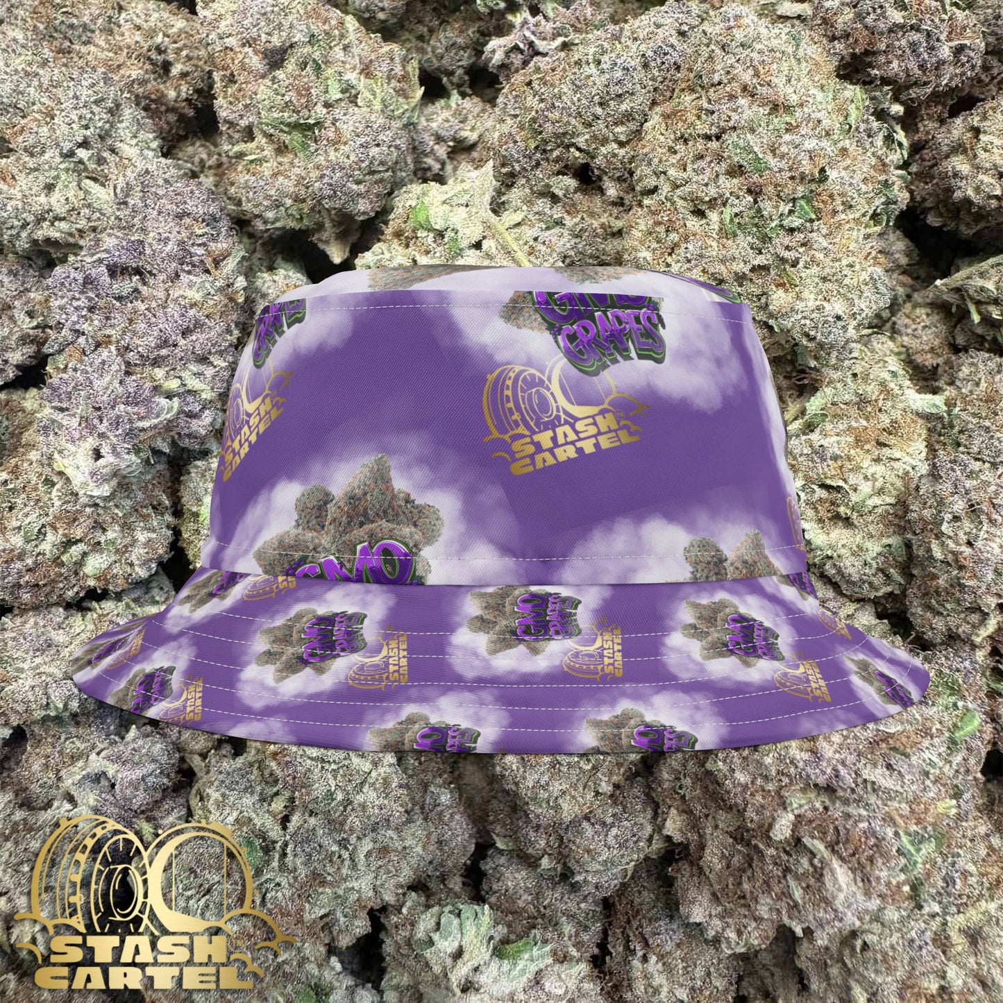 GMO Grapes Bucket Hat – Grape Gas Inspired Streetwear with Bold Flavor