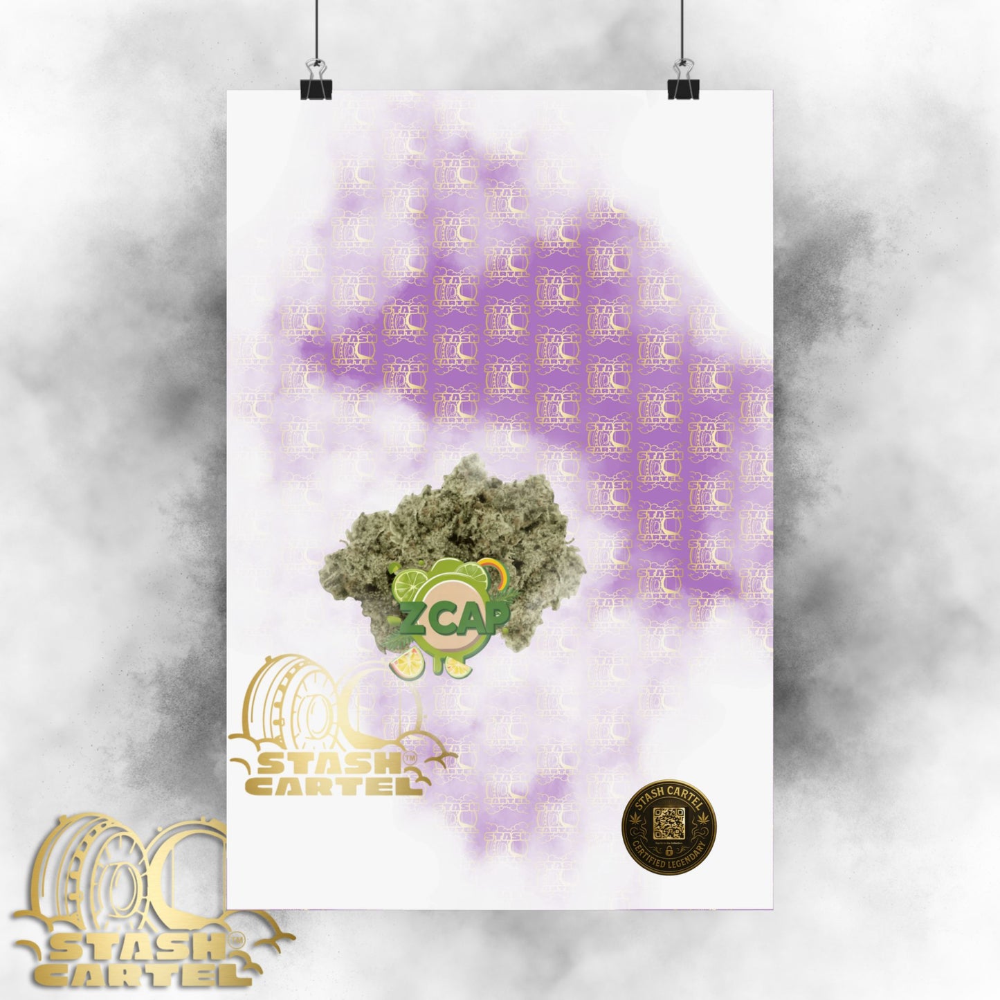 🧢🍬 Z Cap Poster – Designer Zkittlez Hybrid Wall Poster with Drippy Terps