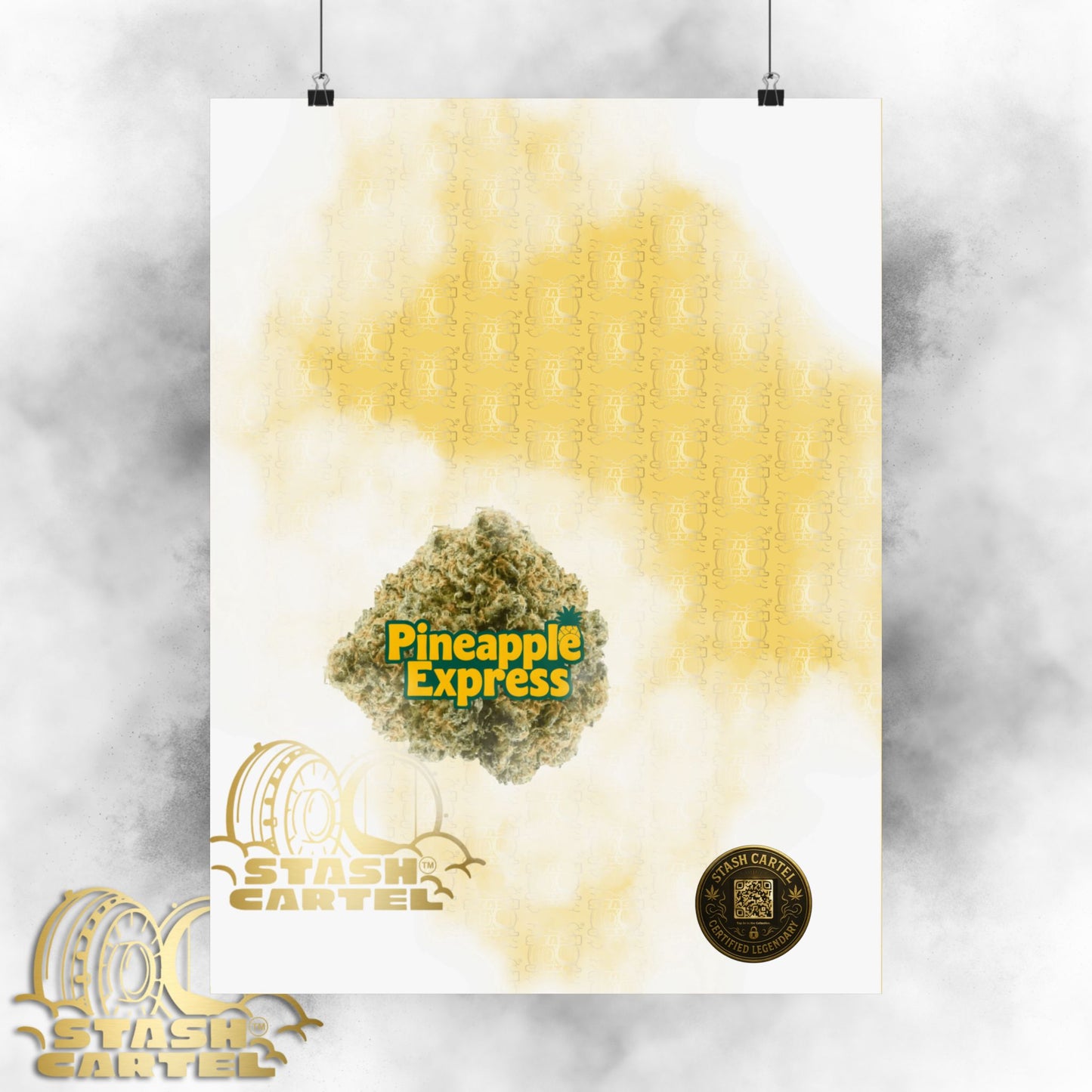 🍍 "Pineapple Express" Tropical Sativa Drip – Sweet Cannabis Poster with High-Energy Vibes