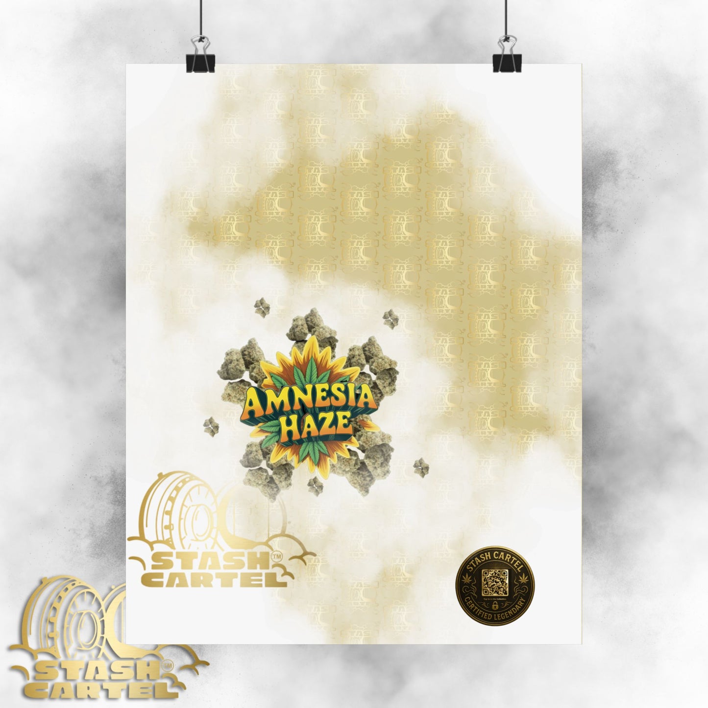 🌀🍋 Amnesia Haze Poster – Psychedelic Sativa Print for Mental Elevation