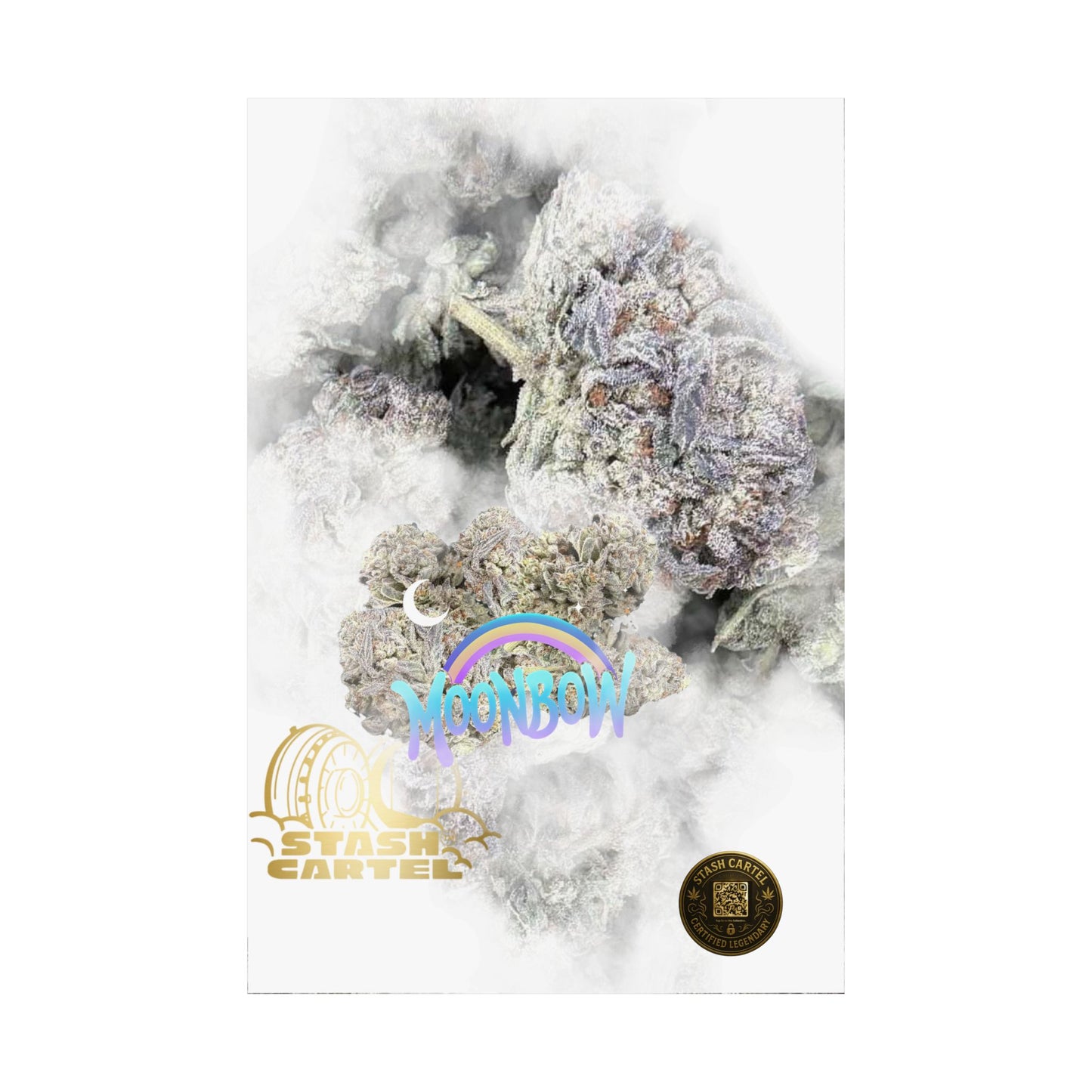 🌈🌌 Moonbow Poster – Hybrid Poster for Cosmic Calm & Candy Gas