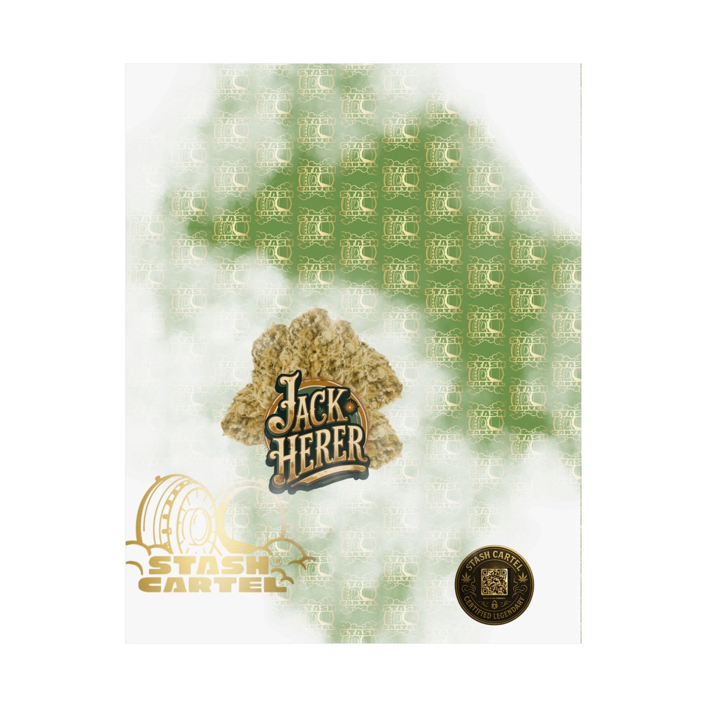 📖 "Jack Herer" Activist Sativa Energy Poster – Legacy Cannabis Art in Dank Green