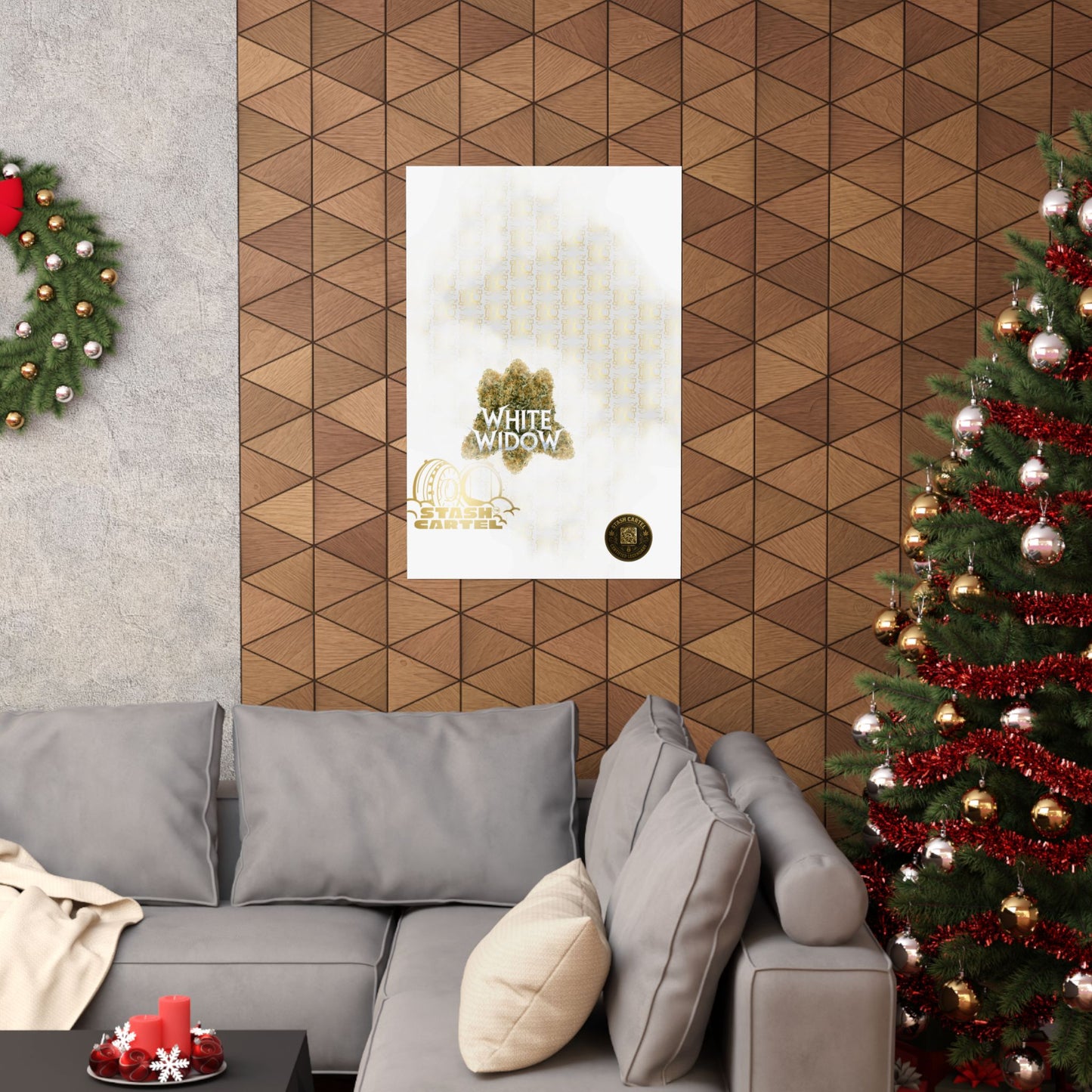 🕸️ "White Widow" Frosted Hybrid Legacy Poster – Classic Cannabis Wall Art