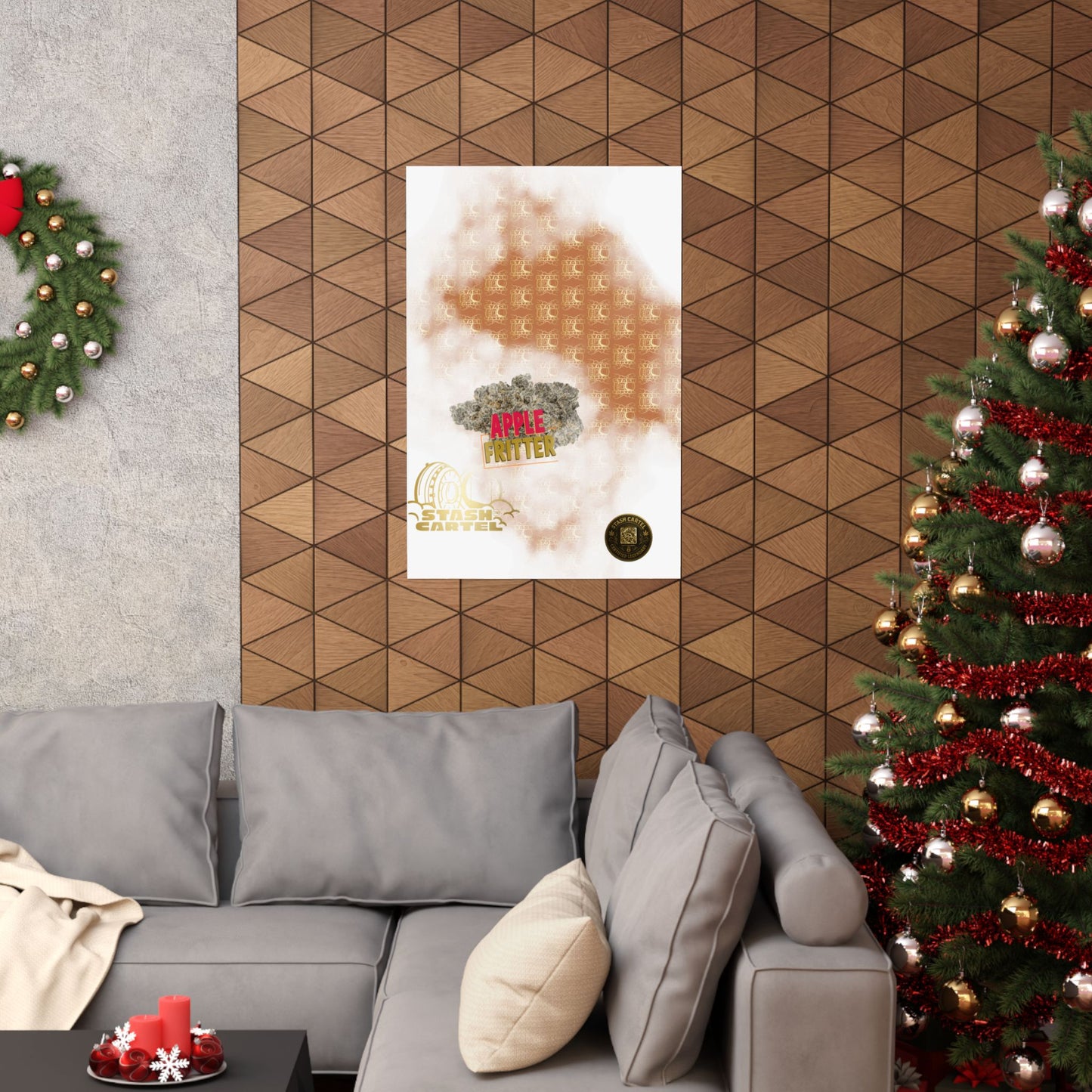 🍏🥧 "Apple Fritter" Hybrid Poster – High-THC Dessert Gas Wall Art