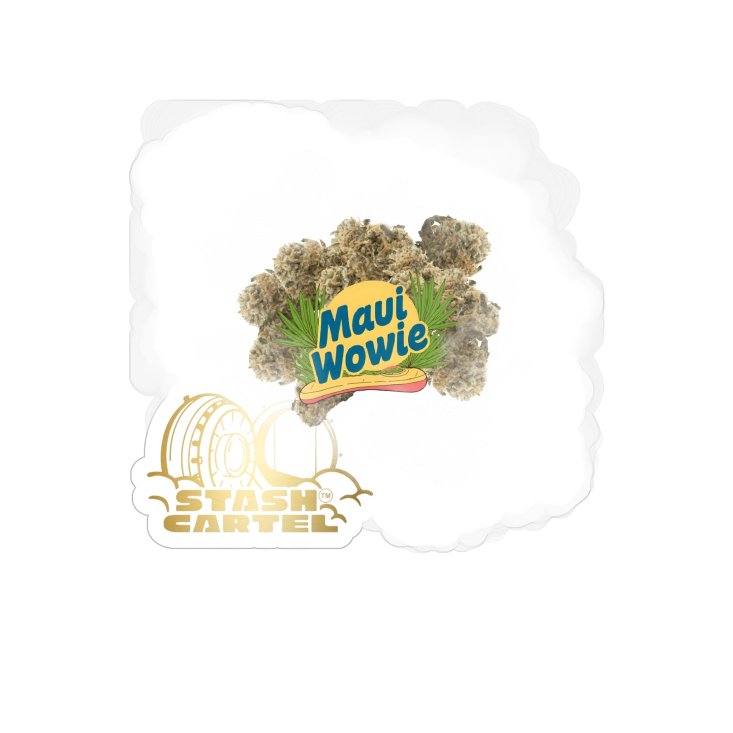 Maui Wowie Transparent Outdoor Sticker – Cannabis Lifestyle Design