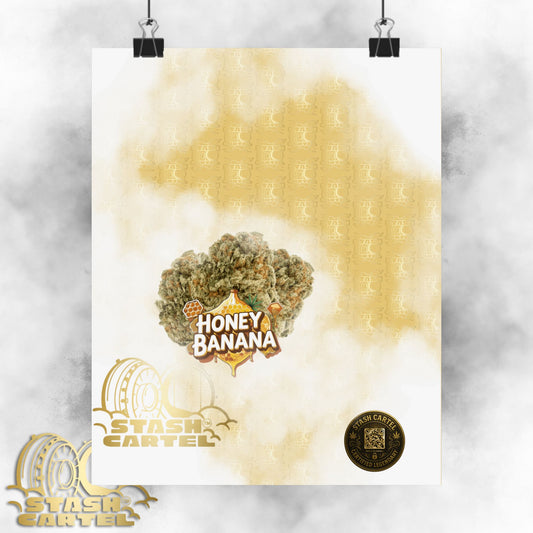 🍌🍯 "Honey Banana" Indica-Hybrid Poster – Sweet Funk & Chill Drip