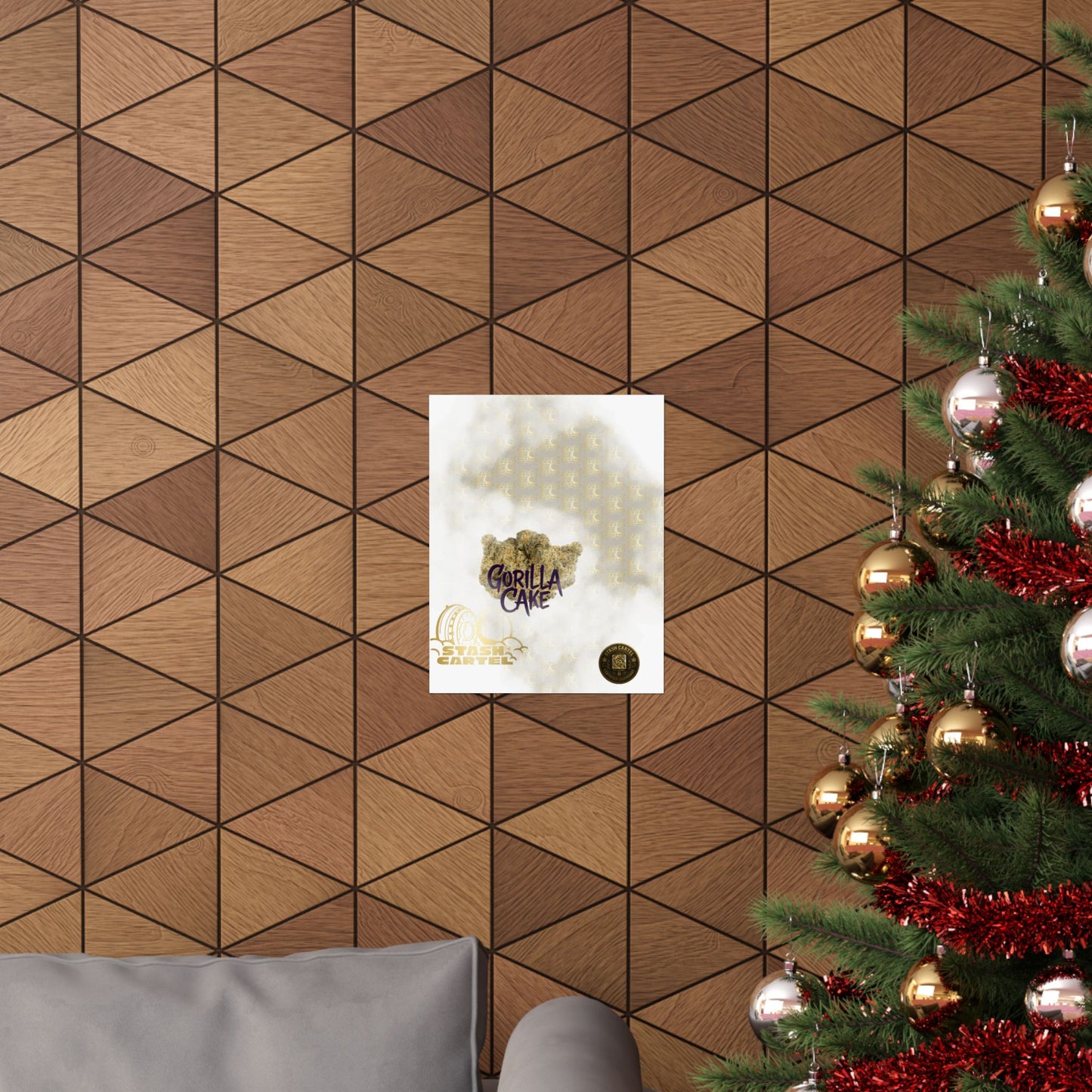 🎂🦍 Gorilla Cake Poster – Dessert Gas Hybrid Wall Art with Sticky Terps