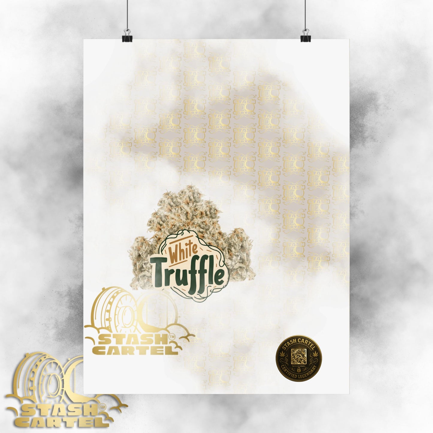 🍄💨 White Truffle Poster – Creamy Exotic Gas Poster with Velvet Indica Feel