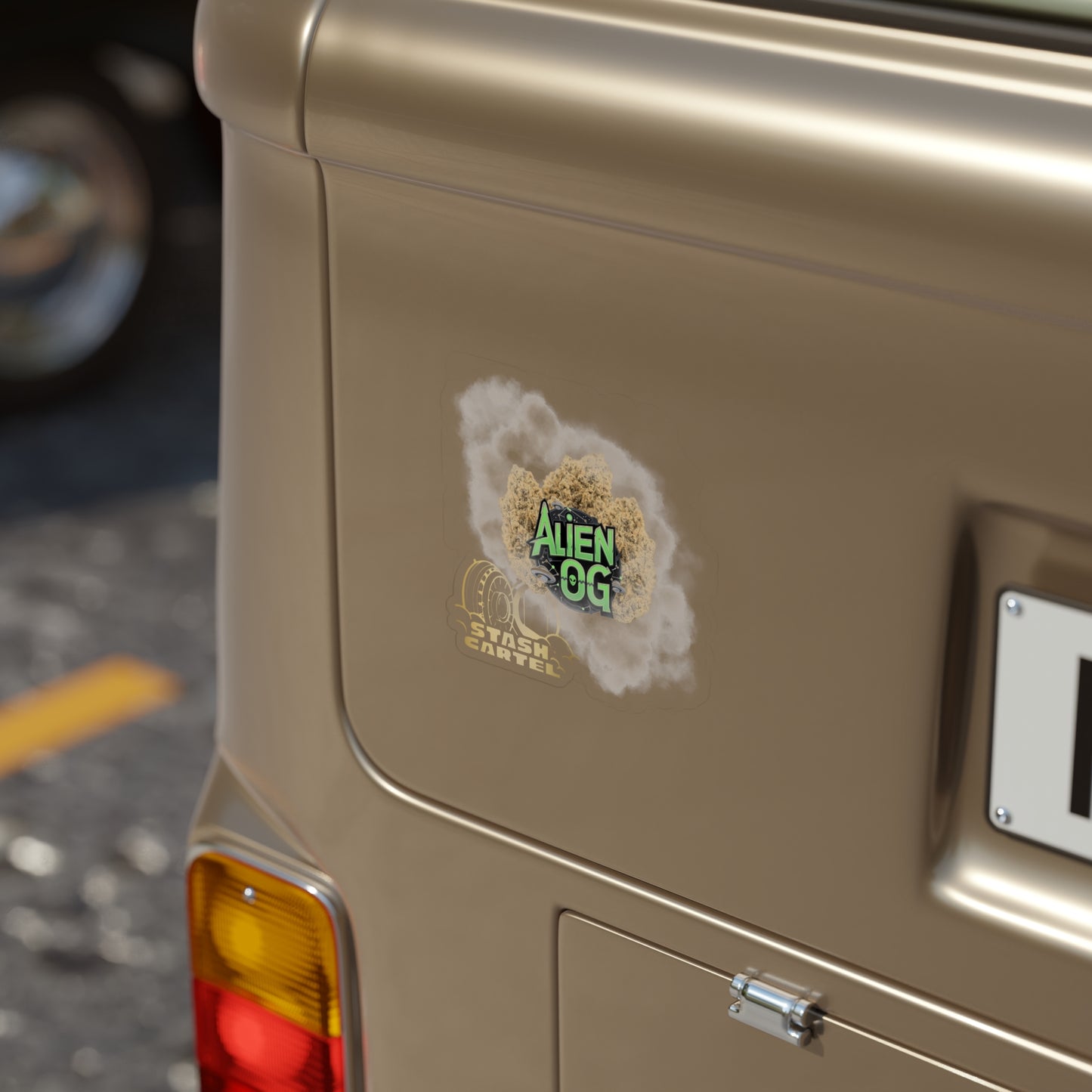 Alien OG Transparent Outdoor Sticker – Stoner Art Collectible