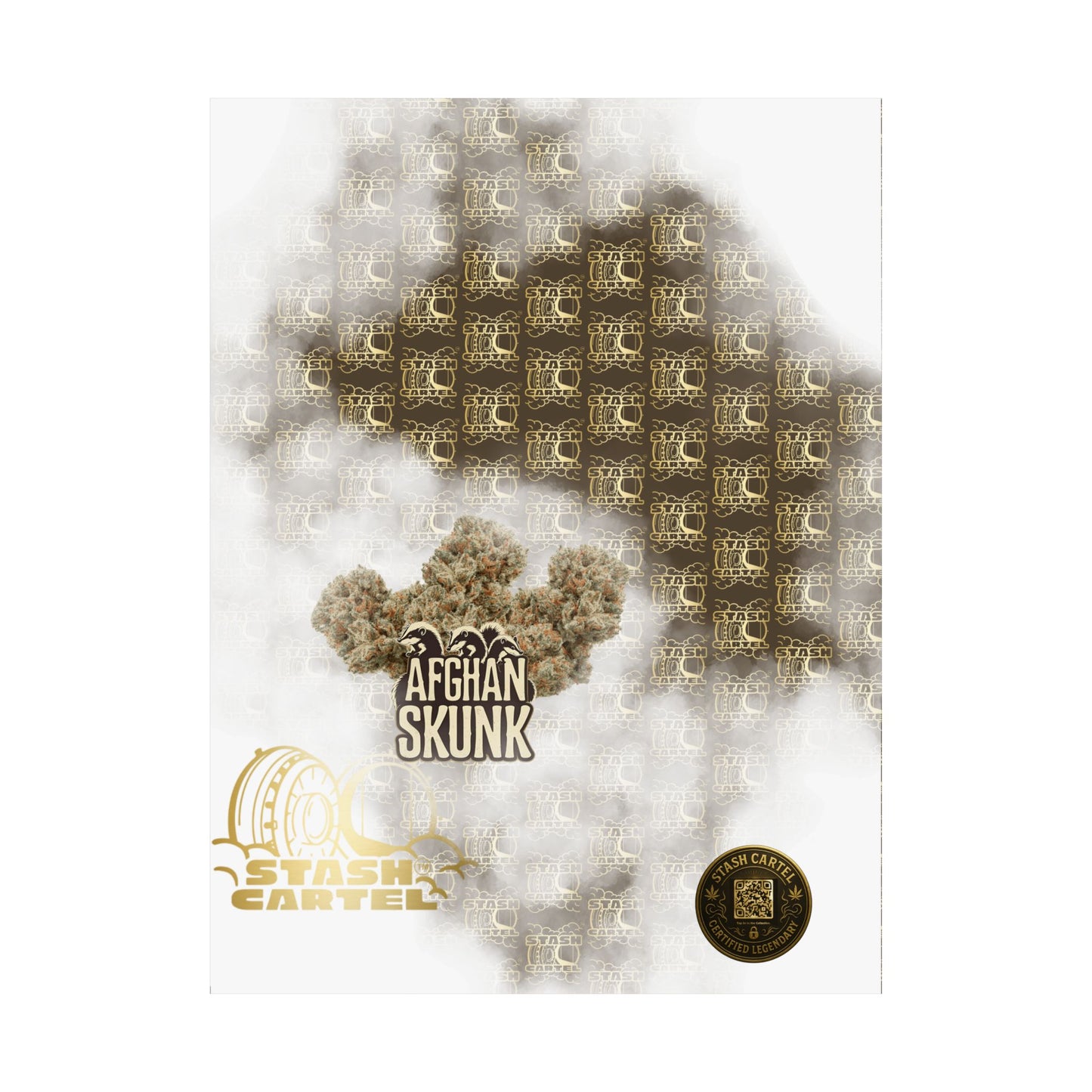 🦨🌌 Afghan Skunk Poster – Classic Indica with Earthy Musk & Knockout Funk