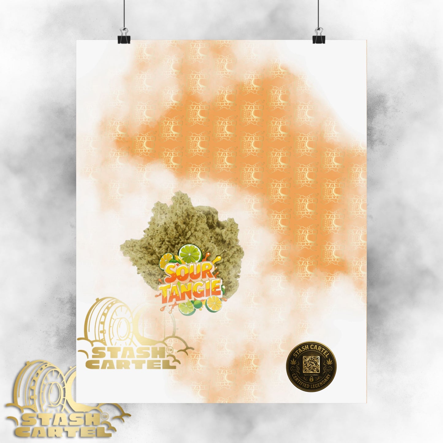 🍊⚡ Sour Tangie Poster – Citrus-Forward Sativa Poster with Diesel Drive