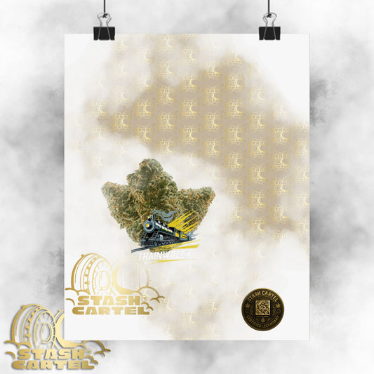 🚂⚡ Trainwreck Poster – High-Voltage Sativa Wall Art for Focus & Flow