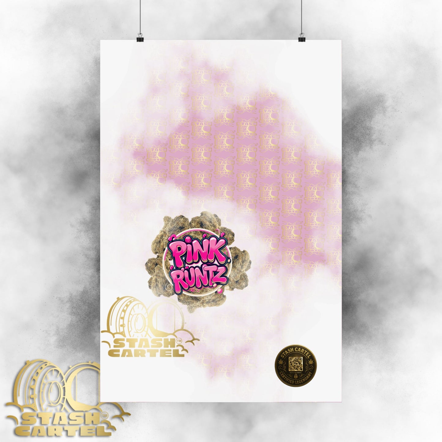 🎀🍭 Pink Runtz Poster – Designer Candy Gas Wall Art with Hybrid Bliss