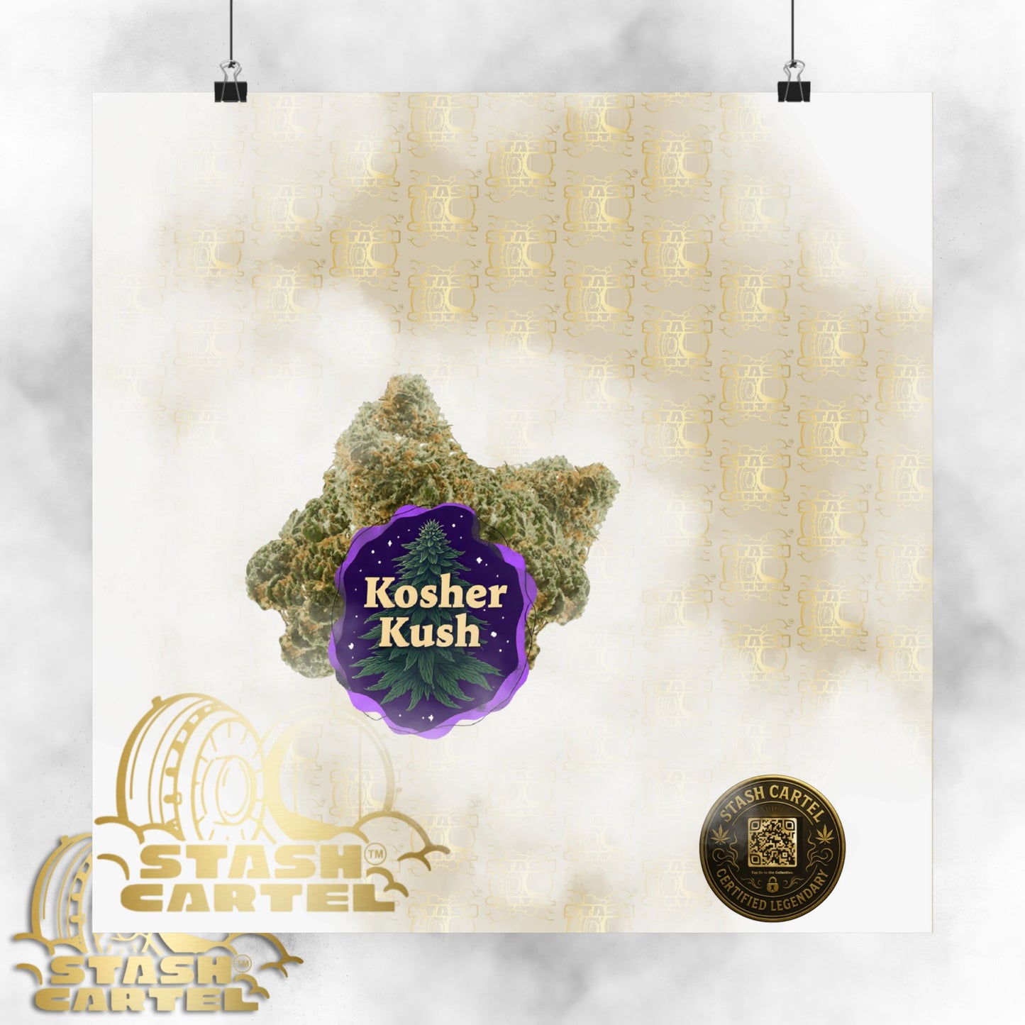 ✡️🌿 Kosher Kush Poster – Sacred Indica Poster with Award-Winning Gas