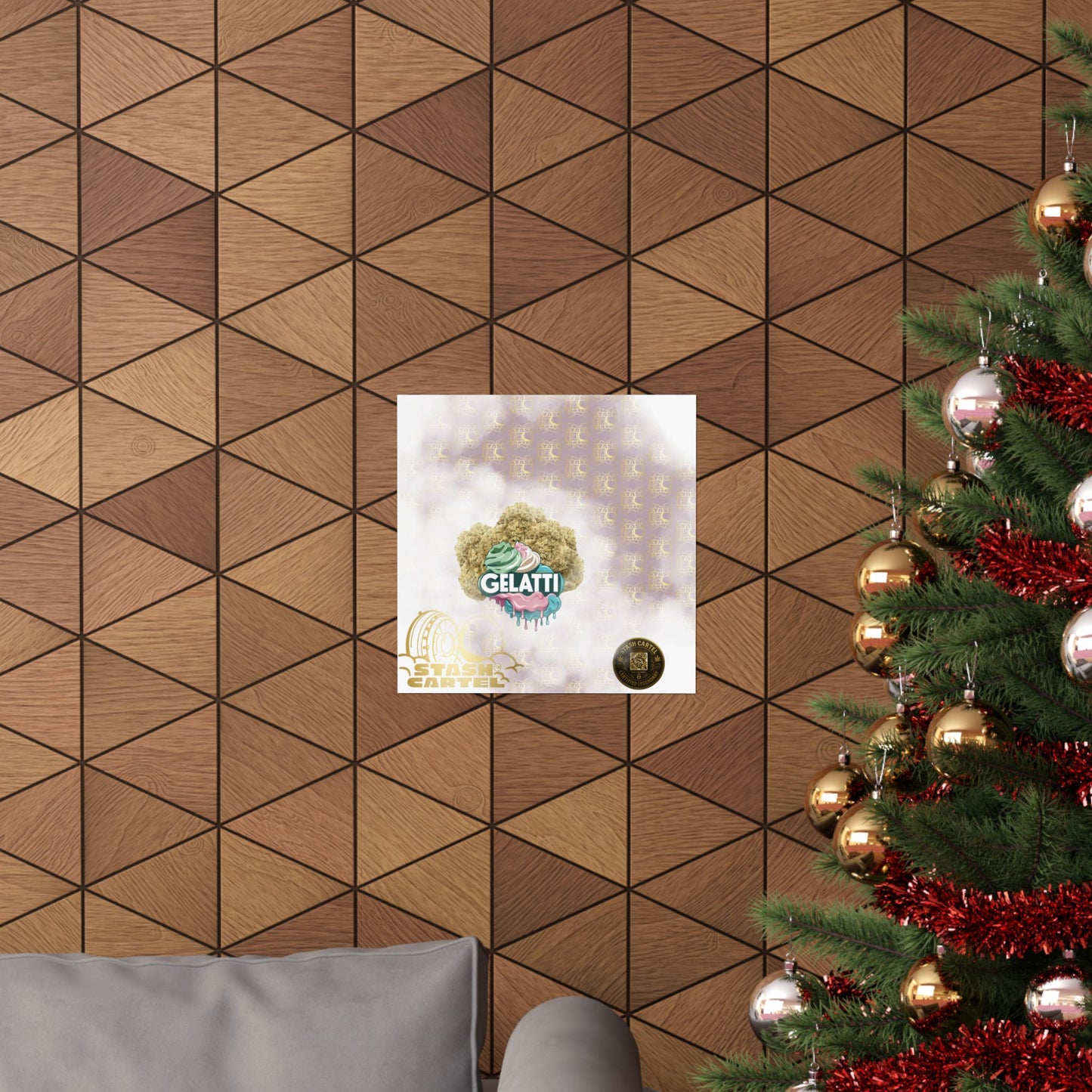 🍦🔥 Gelatti Poster – Bold Hybrid Art with Creamy Gelato & Biscotti Terps