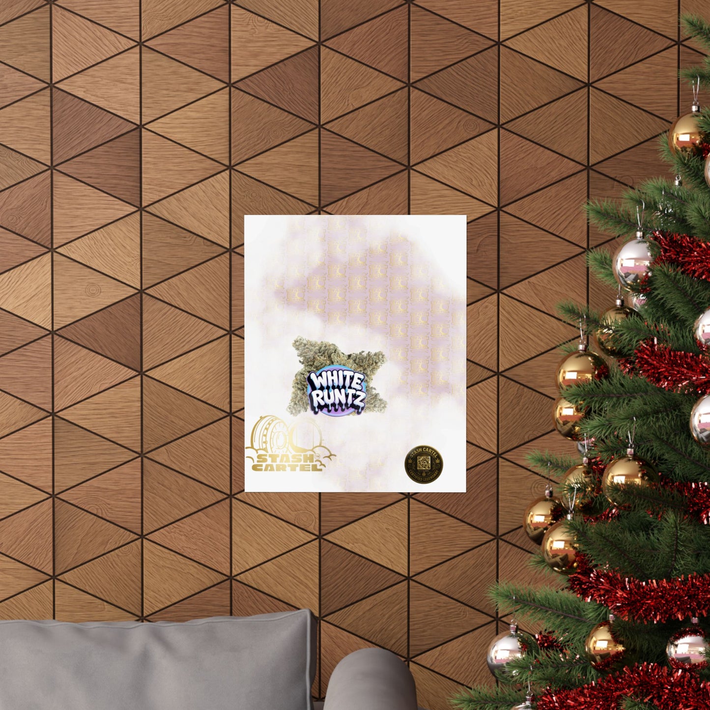 ❄️🎀 White Runtz Poster – Designer Candy Gas Hybrid Poster with Luxury Vibes