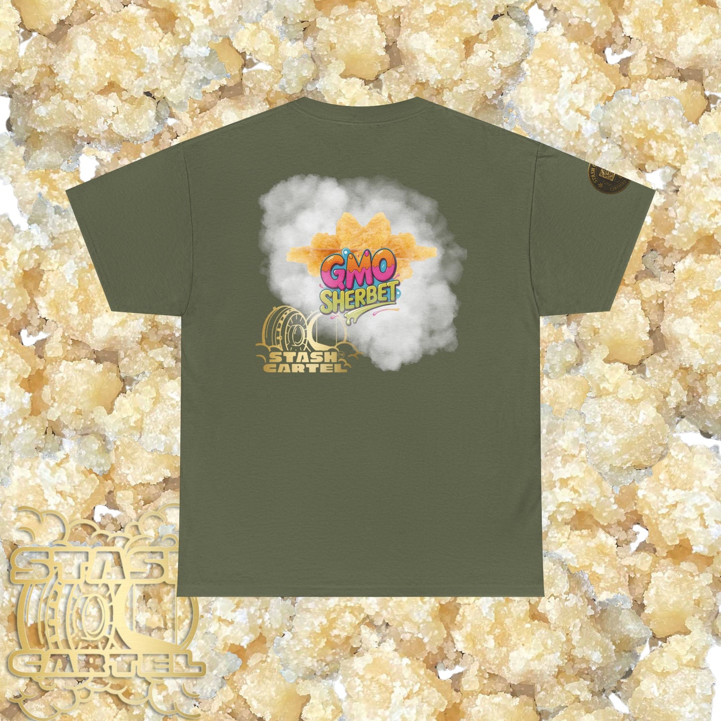 GMO Sherbet Sugar Wax Tee – Full Spectrum Drip, Loud & Creamy Unisex Heavy Cotton Tee