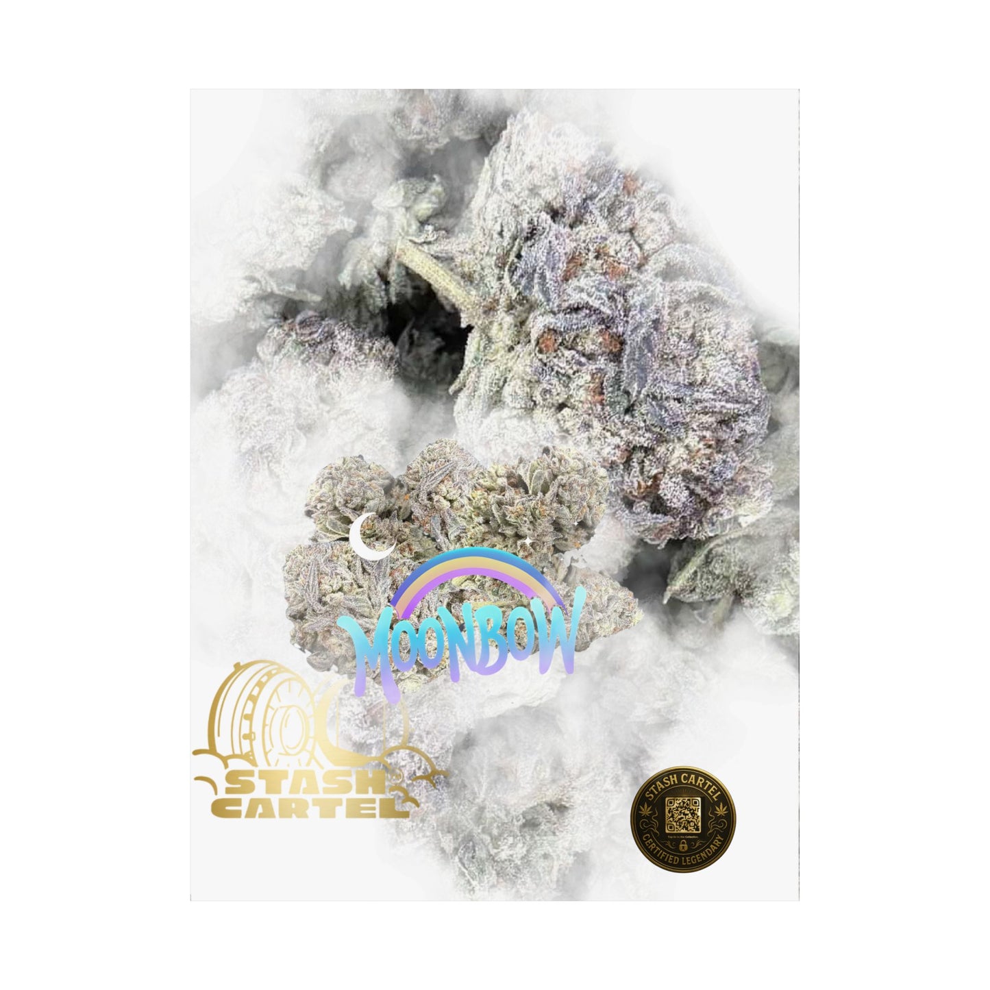 🌈🌌 Moonbow Poster – Hybrid Poster for Cosmic Calm & Candy Gas