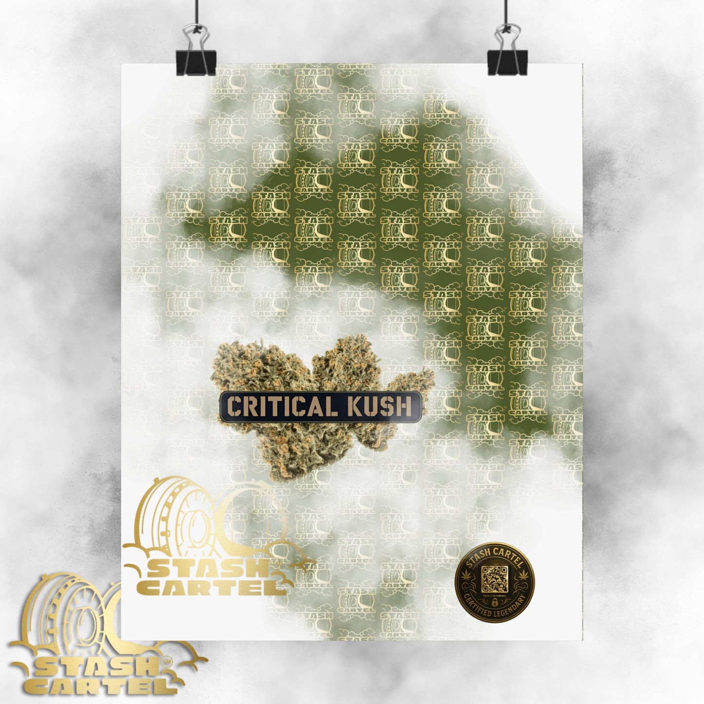 💣🌲 Critical Kush Poster – Classic Indica Wall Art with Spicy Earth & Knockout Calm