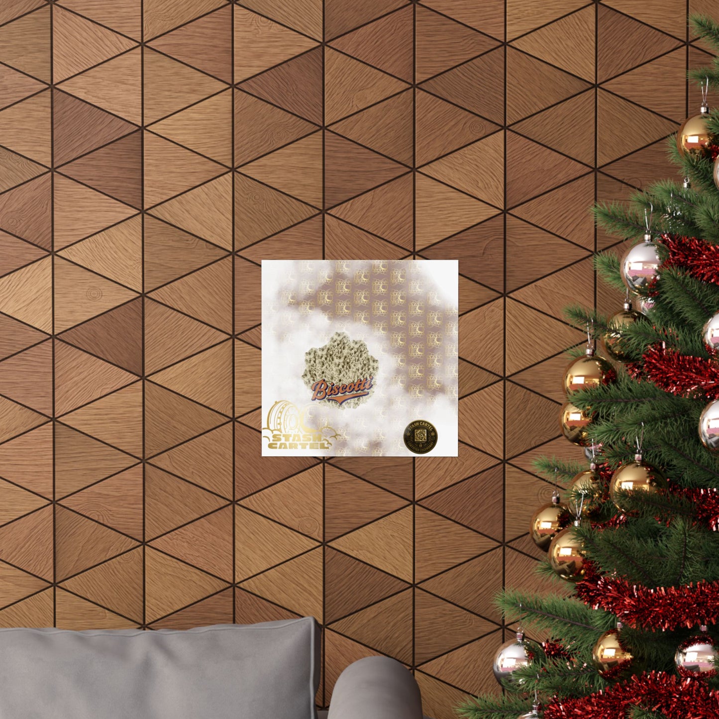 🍪🖤 Biscotti Poster – Cookie Gas Wall Art with Deep Indica Vibes