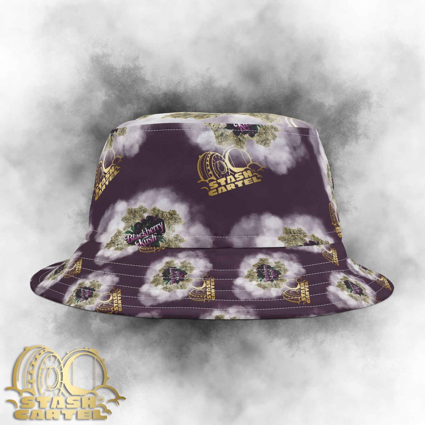 Blackberry Kush Bucket Hat – Deep Purple Drip with Relaxed Luxury