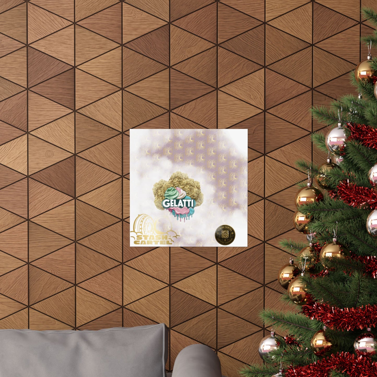 🍦🔥 Gelatti Poster – Bold Hybrid Art with Creamy Gelato & Biscotti Terps