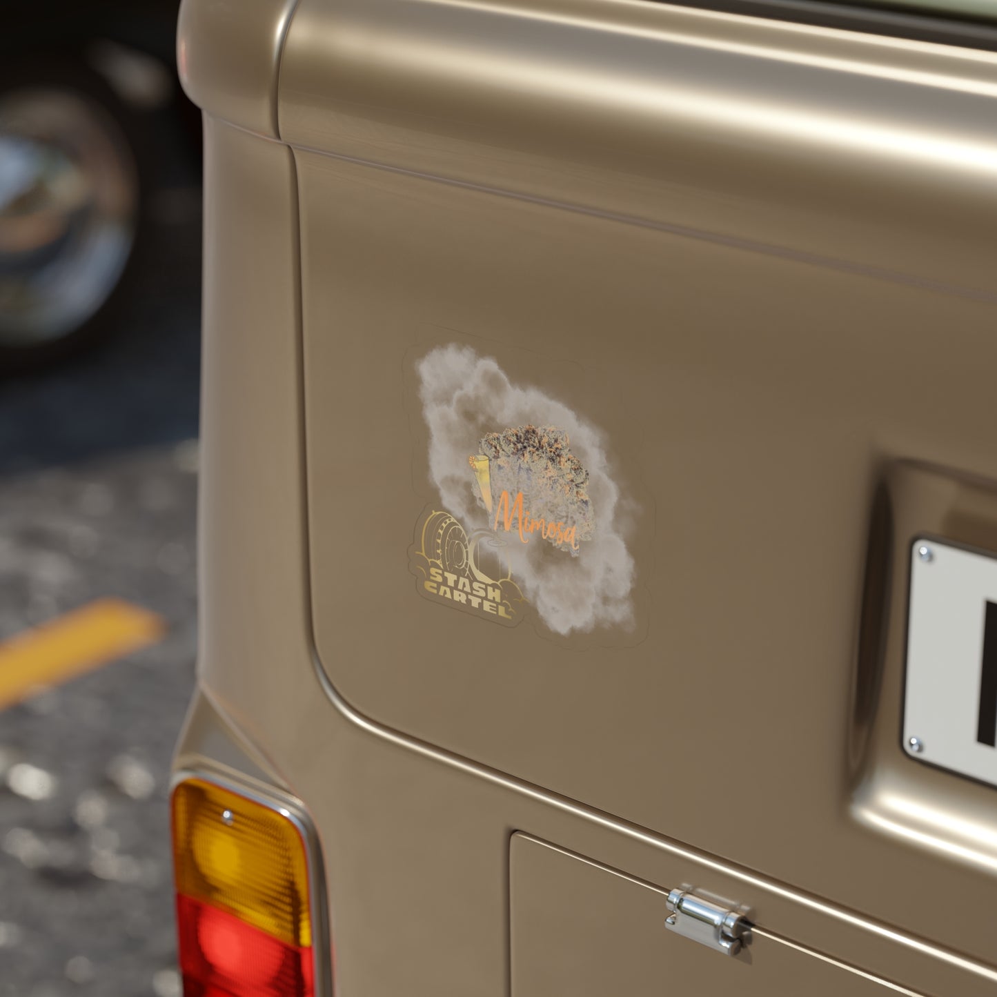 Mimosa Transparent Outdoor Sticker – Stoner Art Design