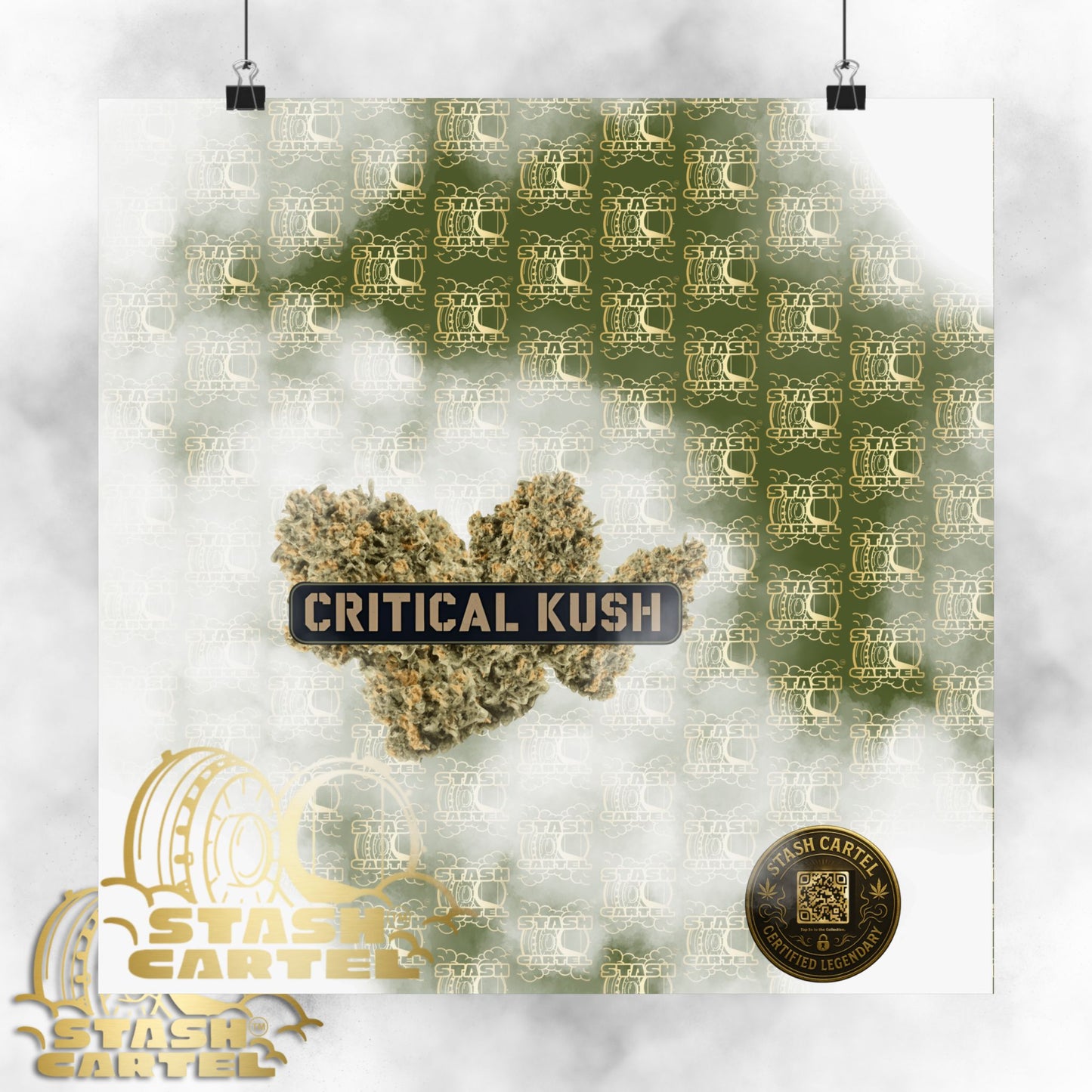 💣🌲 Critical Kush Poster – Classic Indica Wall Art with Spicy Earth & Knockout Calm