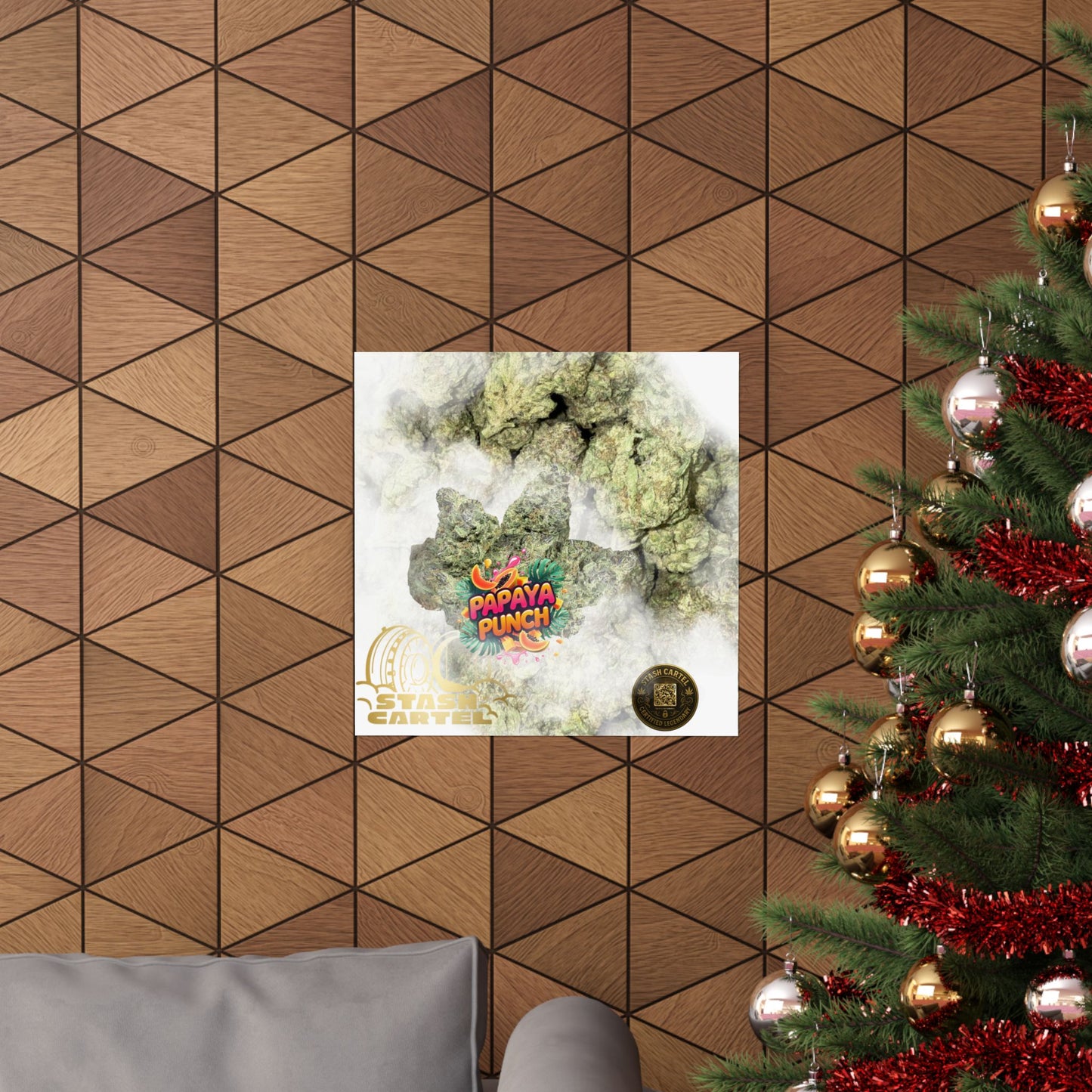 🍹🌺 Papaya Punch Poster – Sunset Indica Poster for Chill & Flavor