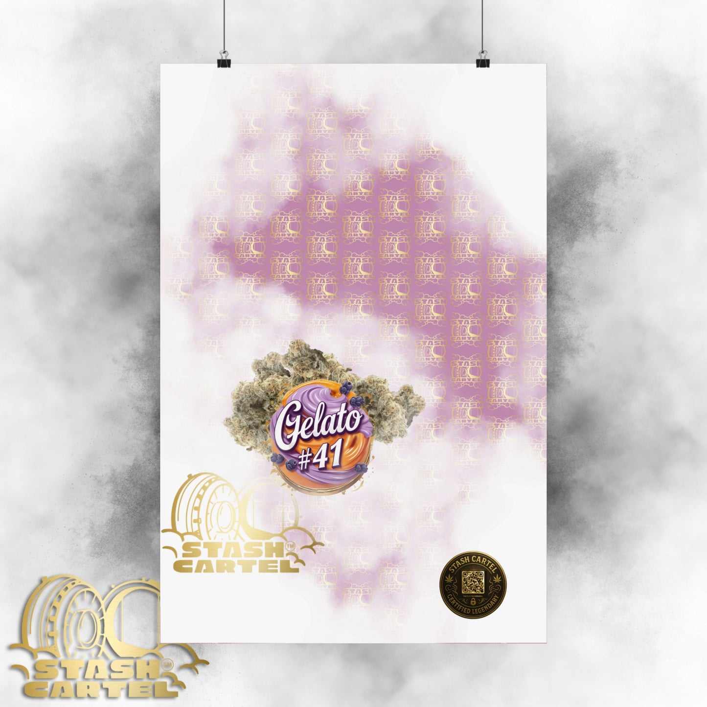 🍨👑 Gelato #41 Poster – Premium Hybrid Wall Art with Dessert Gas
