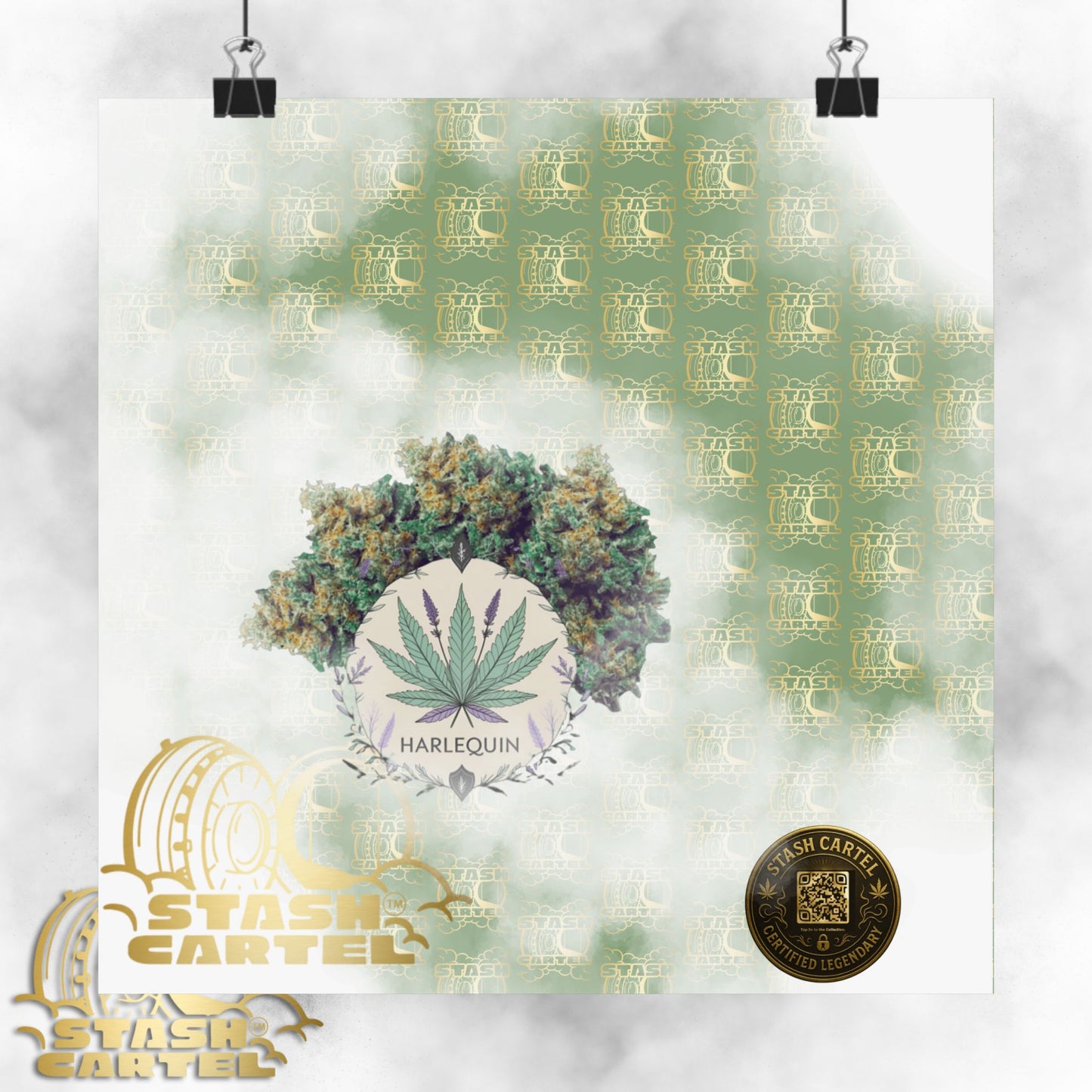 💚🎭 Harlequin Poster – Balanced CBD Poster for Calm & Creativity