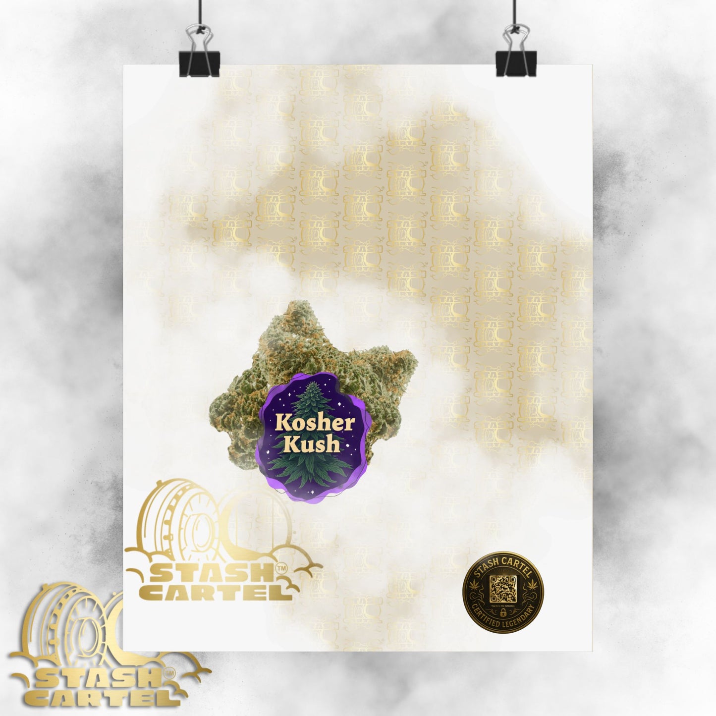 ✡️🌿 Kosher Kush Poster – Sacred Indica Poster with Award-Winning Gas