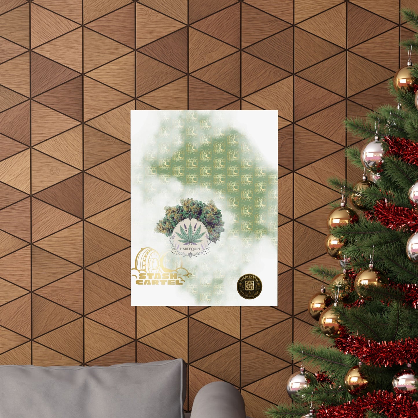💚🎭 Harlequin Poster – Balanced CBD Poster for Calm & Creativity