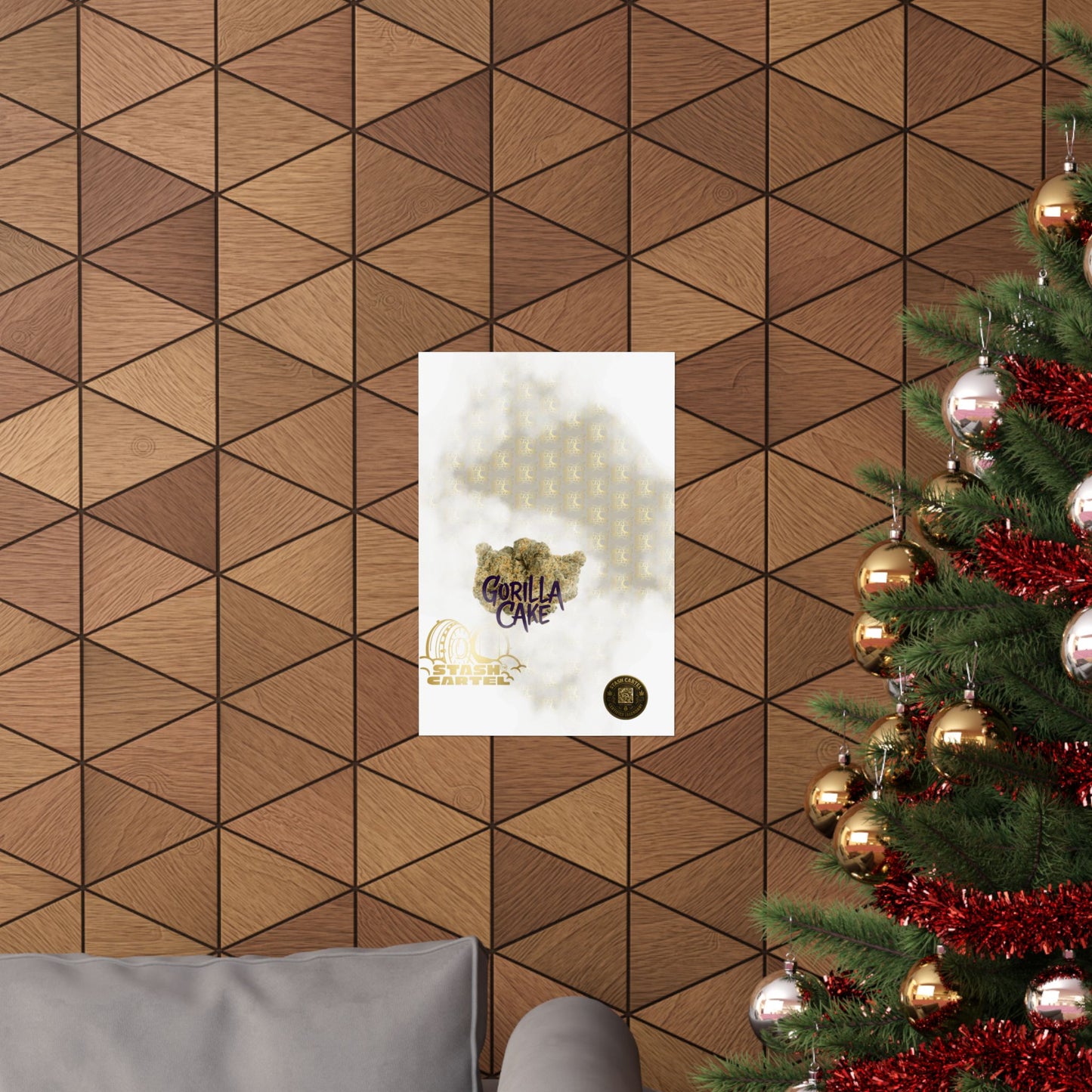 🎂🦍 Gorilla Cake Poster – Dessert Gas Hybrid Wall Art with Sticky Terps