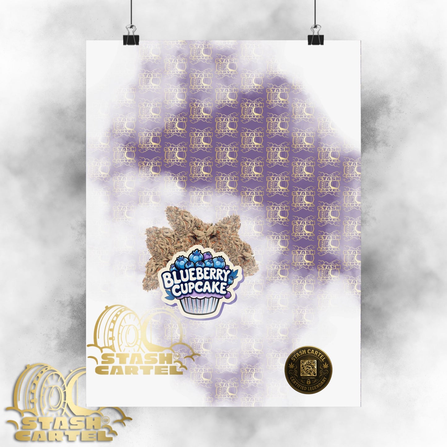 🧁💙 "Blueberry Cupcake" Indica-Hybrid Poster – Berry Baked Bliss