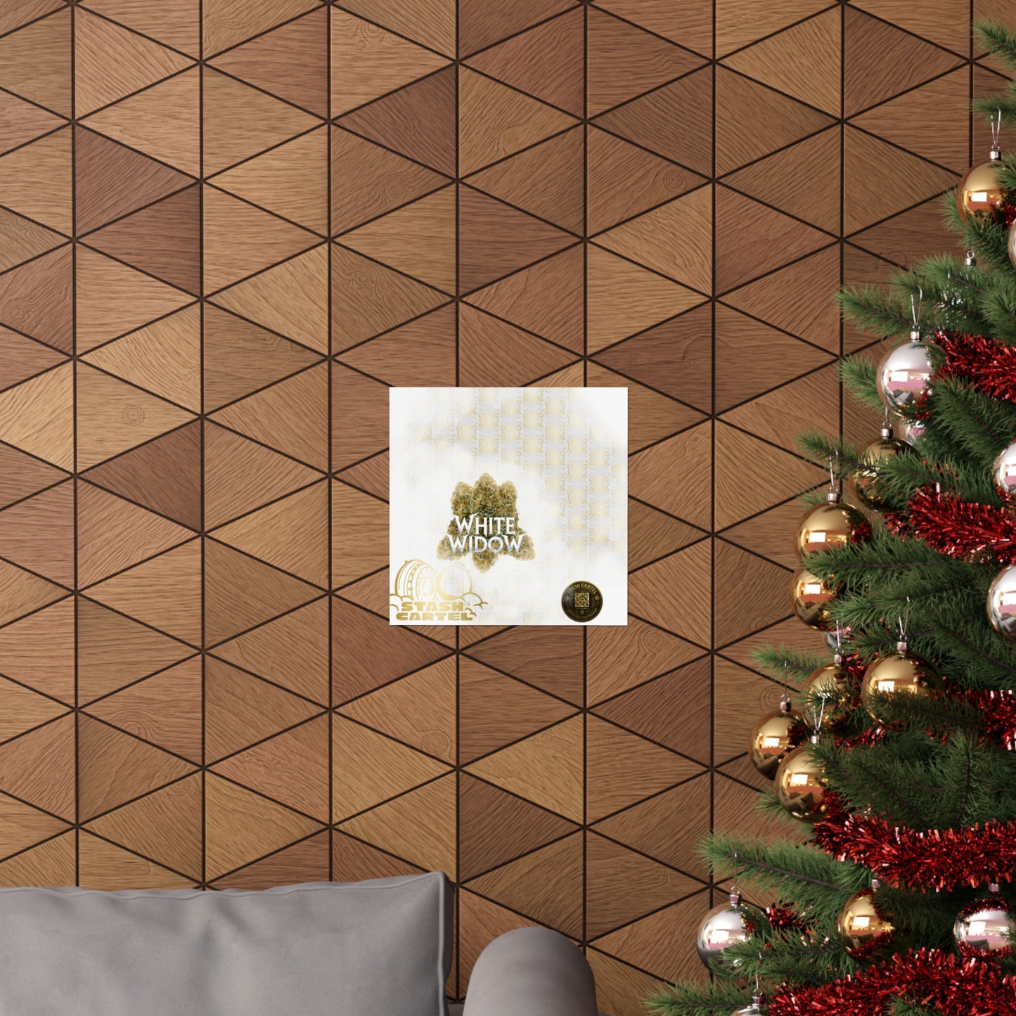 🕸️ "White Widow" Frosted Hybrid Legacy Poster – Classic Cannabis Wall Art