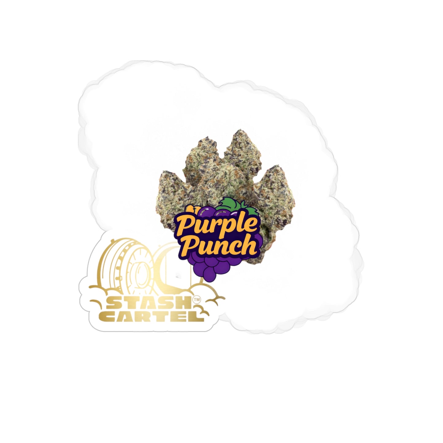 Purple Punch Transparent Outdoor Sticker – Cannabis Culture Collectible